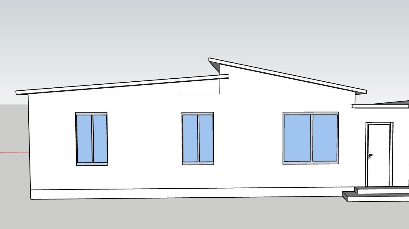 Modern Three Bedroom House  Complete 3D Model  Drawing Rendering 3D model_9