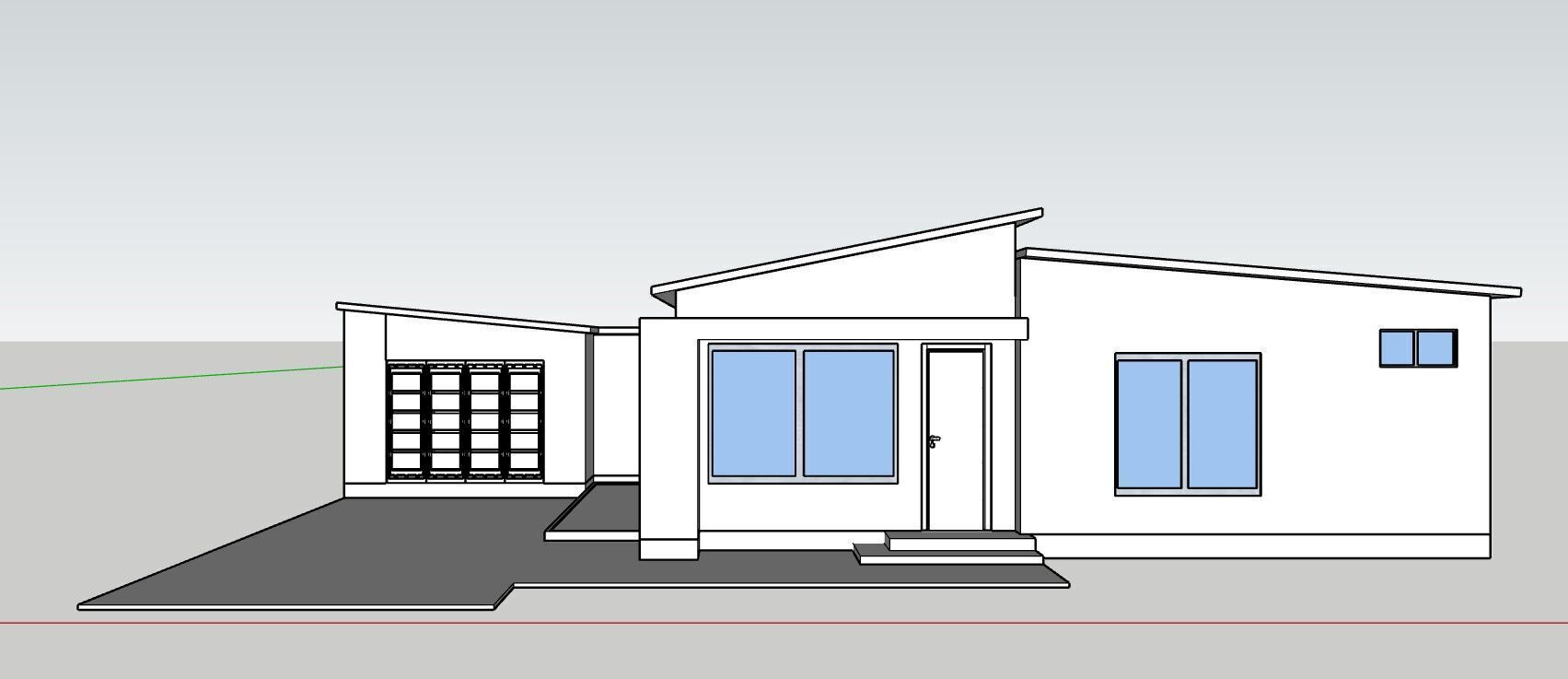 Modern Three Bedroom House  Complete 3D Model  Drawing Rendering 3D model_8
