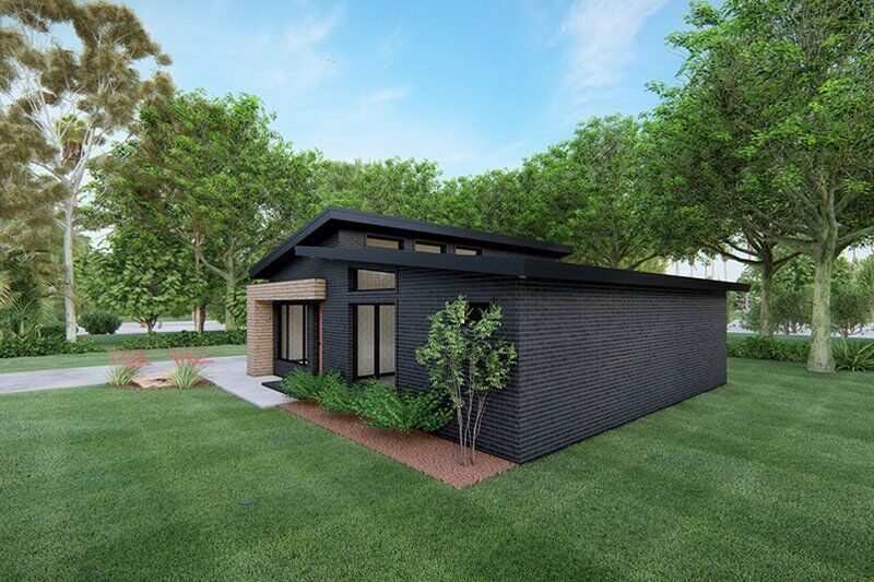 Modern Three Bedroom House  Complete 3D Model  Drawing Rendering 3D model_4