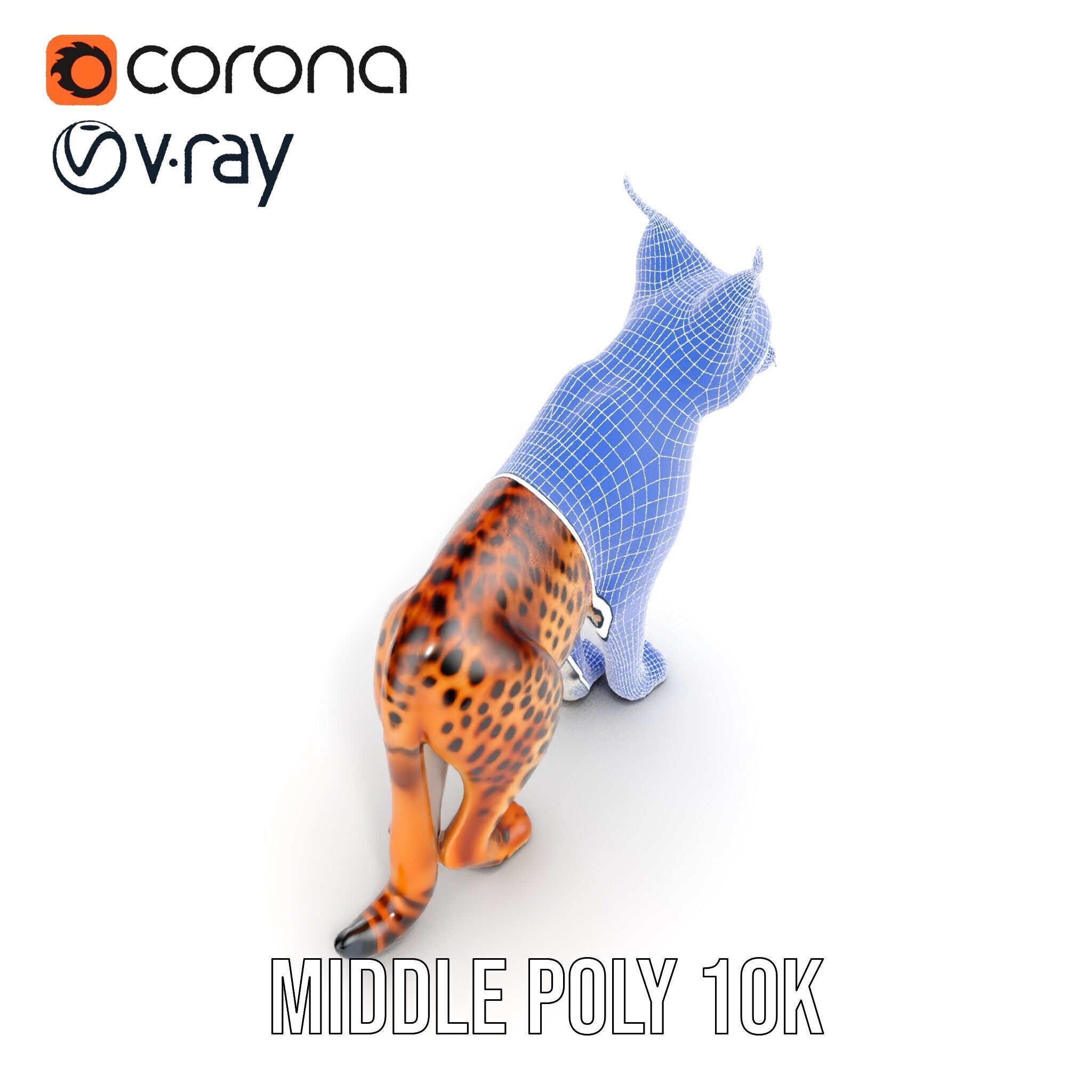 Realistic Lynx Model Pack with Detailed Fur Low-poly 3D model_20