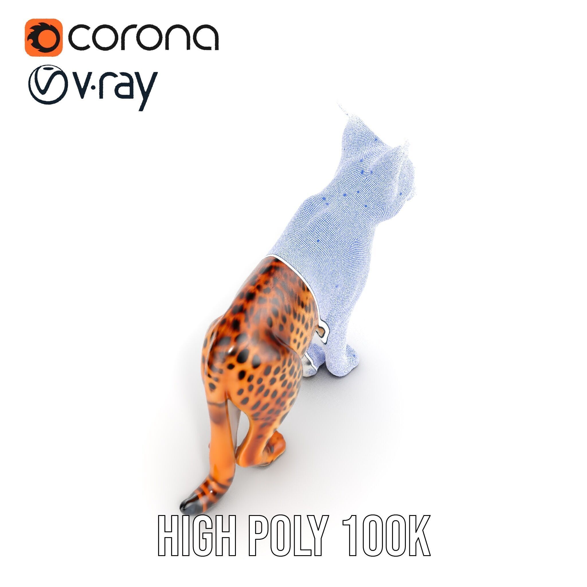 Realistic Lynx Model Pack with Detailed Fur Low-poly 3D model_38