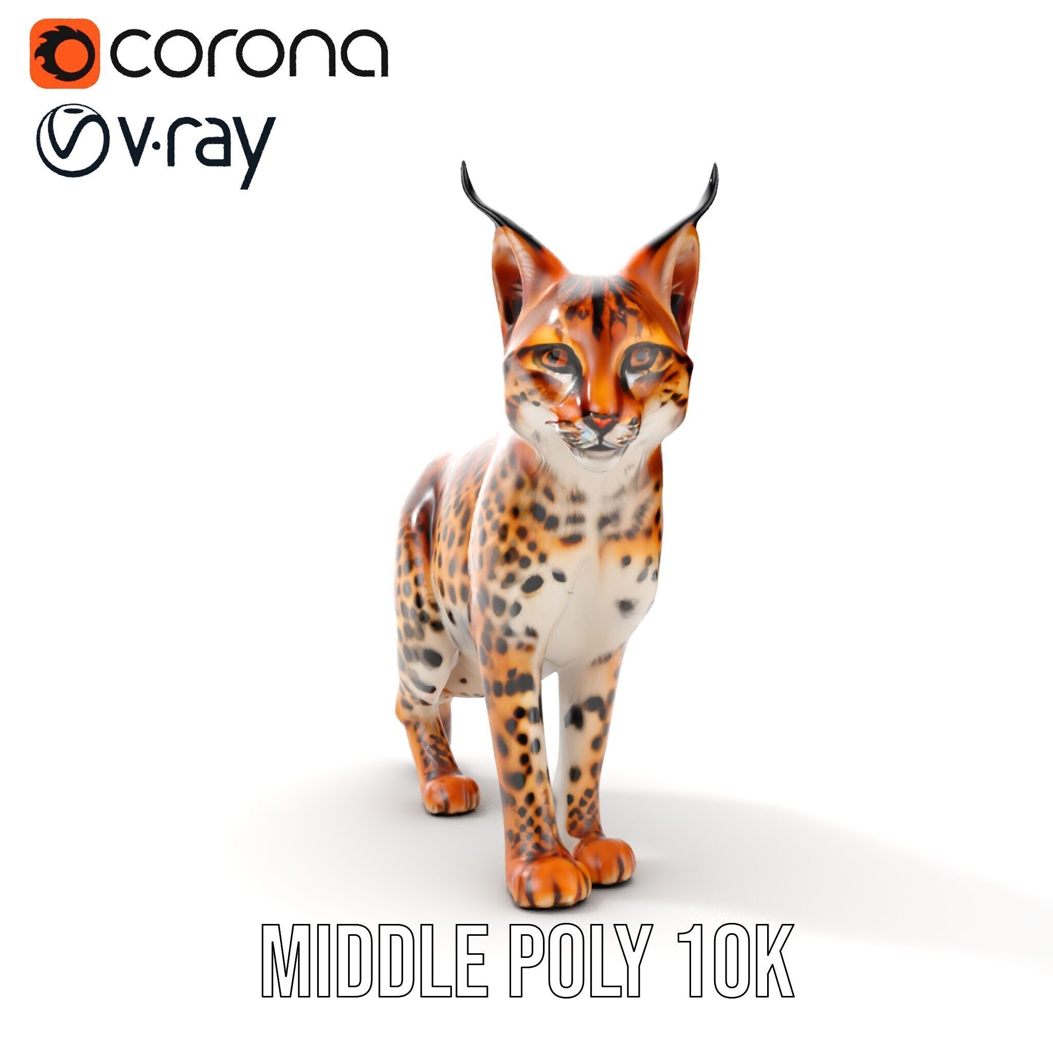 Realistic Lynx Model Pack with Detailed Fur Low-poly 3D model_17