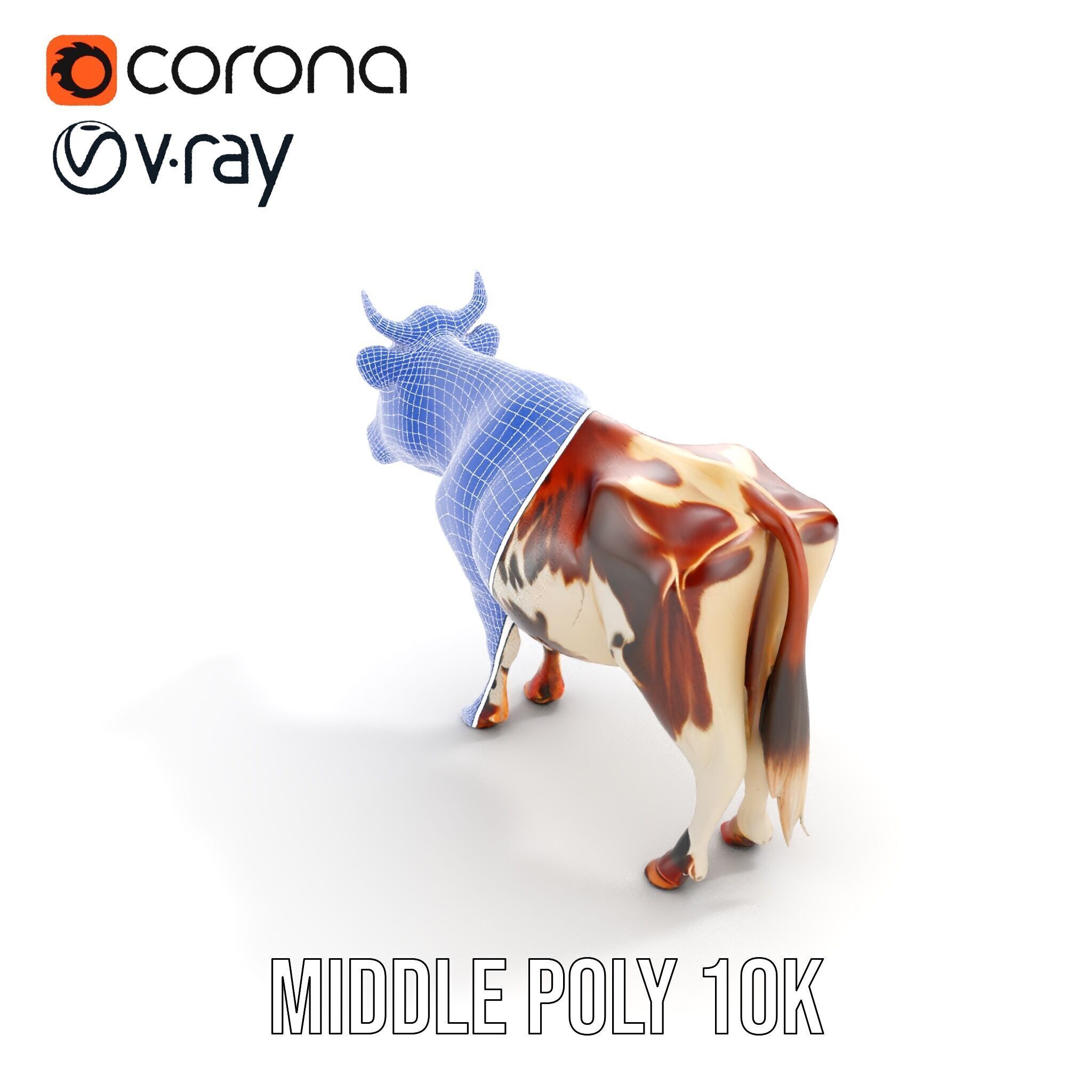 Spotted Cow D Model Pack Low-poly 3D model_28