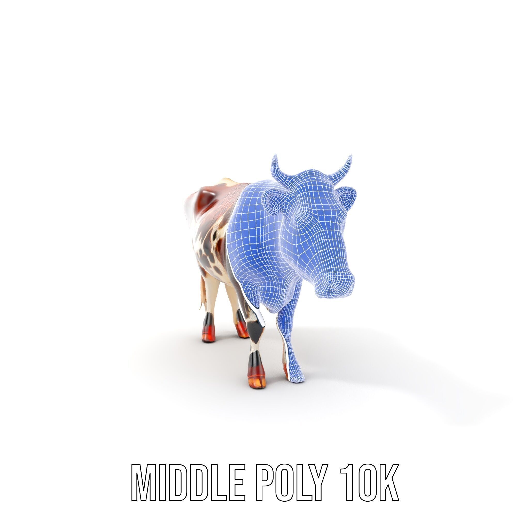 Spotted Cow D Model Pack Low-poly 3D model_17