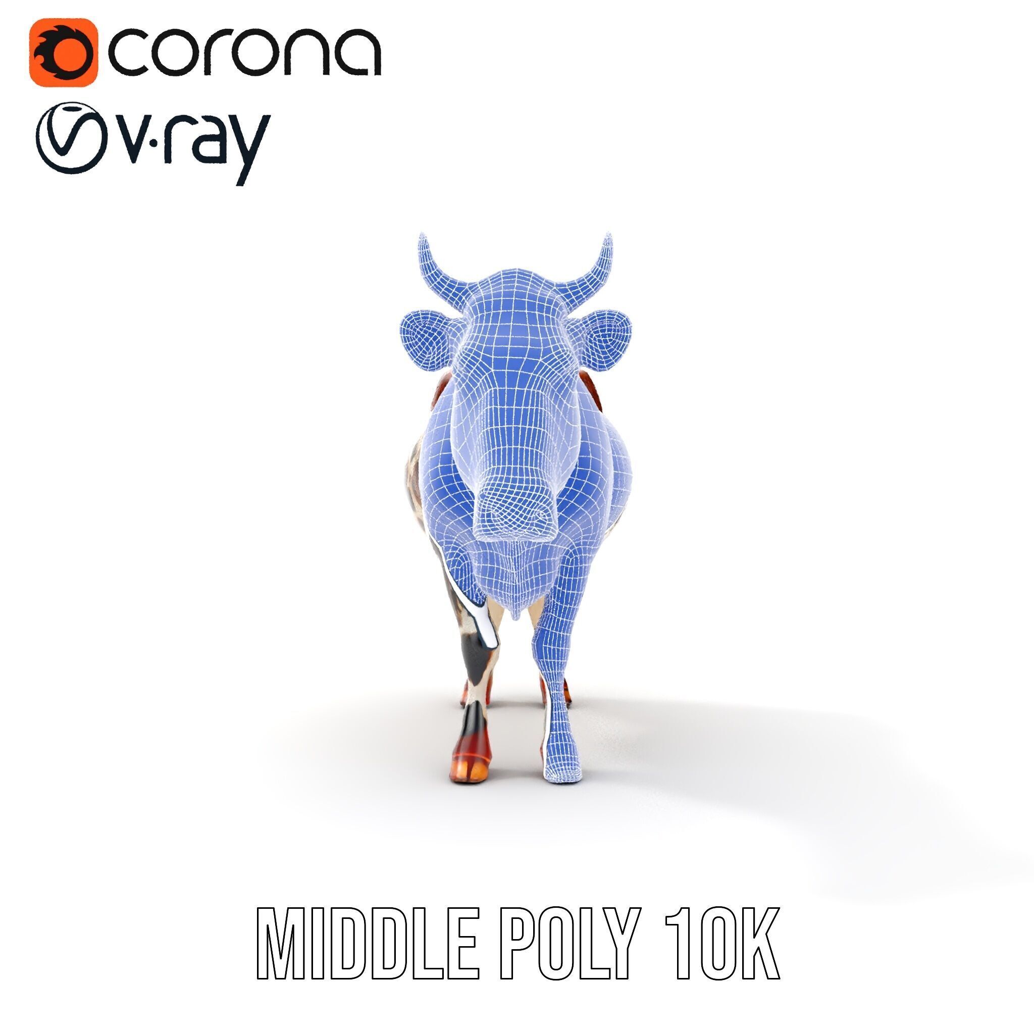 Spotted Cow D Model Pack Low-poly 3D model_25