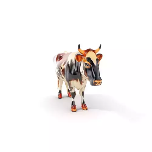 Spotted Cow D Model Pack Low-poly 3D model