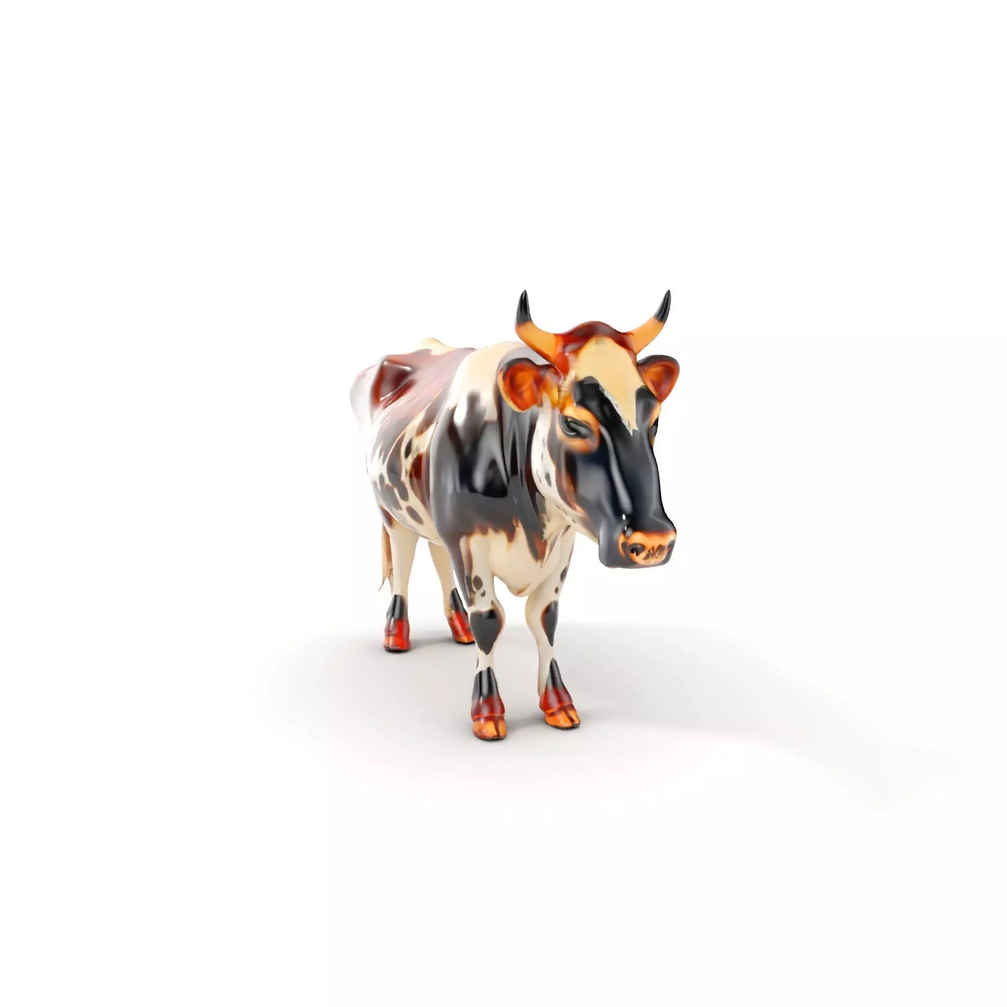 Spotted Cow D Model Pack Low-poly 3D model_0
