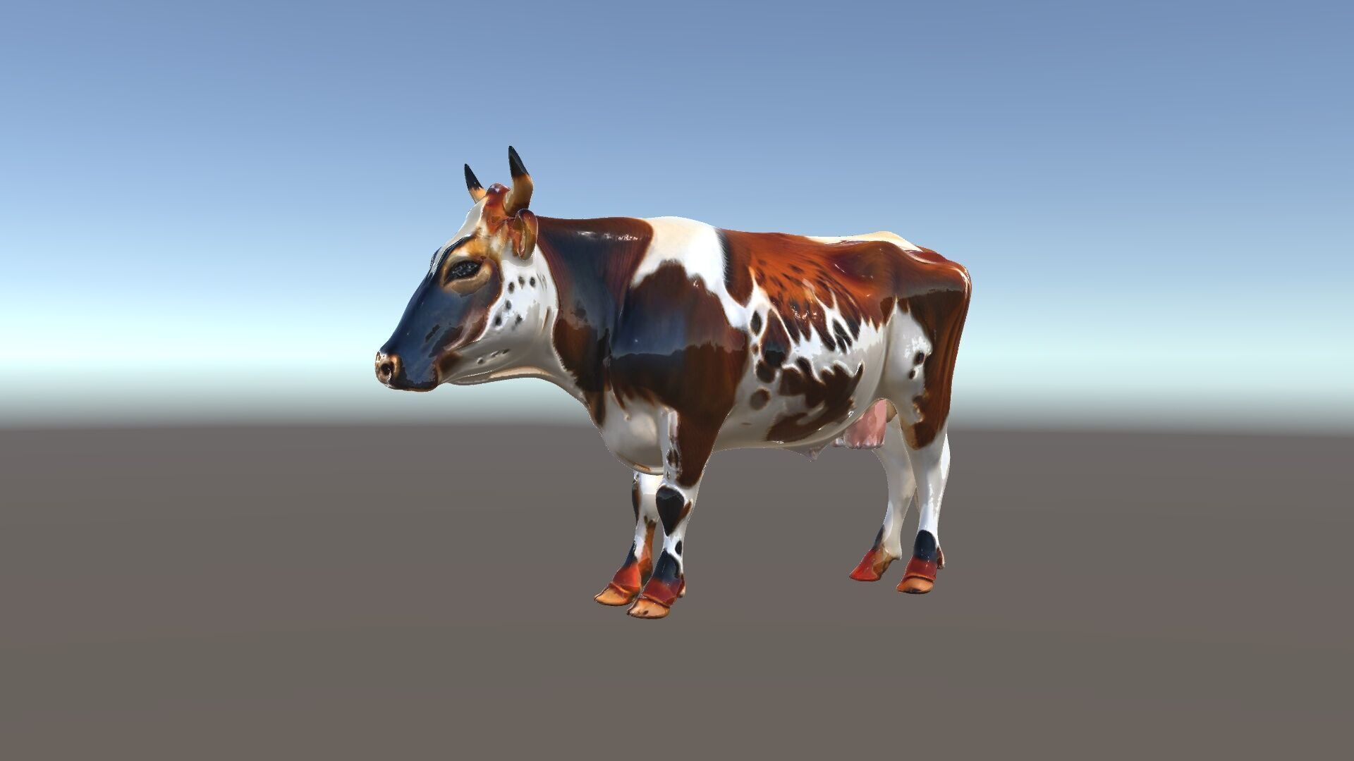 Spotted Cow D Model Pack Low-poly 3D model_5