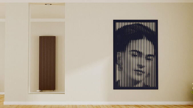 Halftone wall sticker FRIDA POP 3D print model