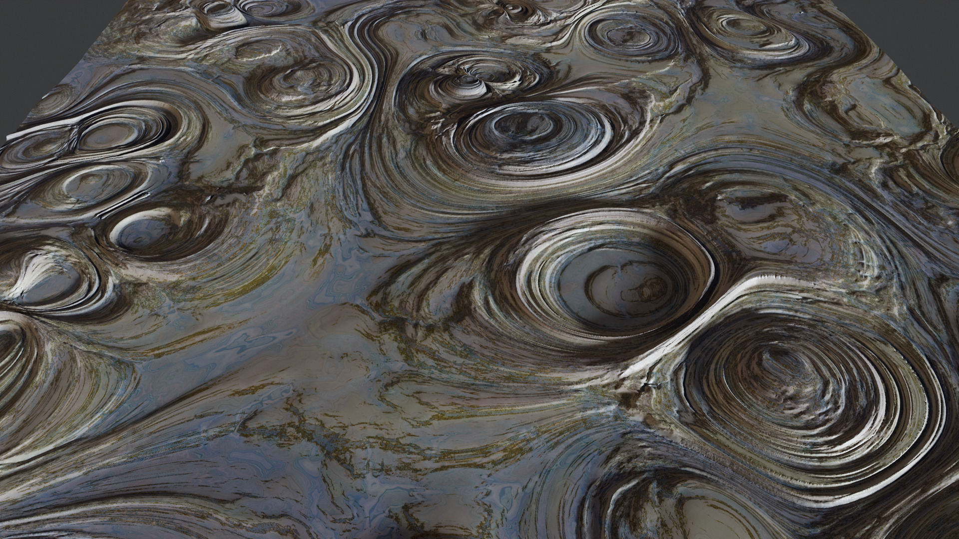 Marsh Space Land Low-poly 3D model_5