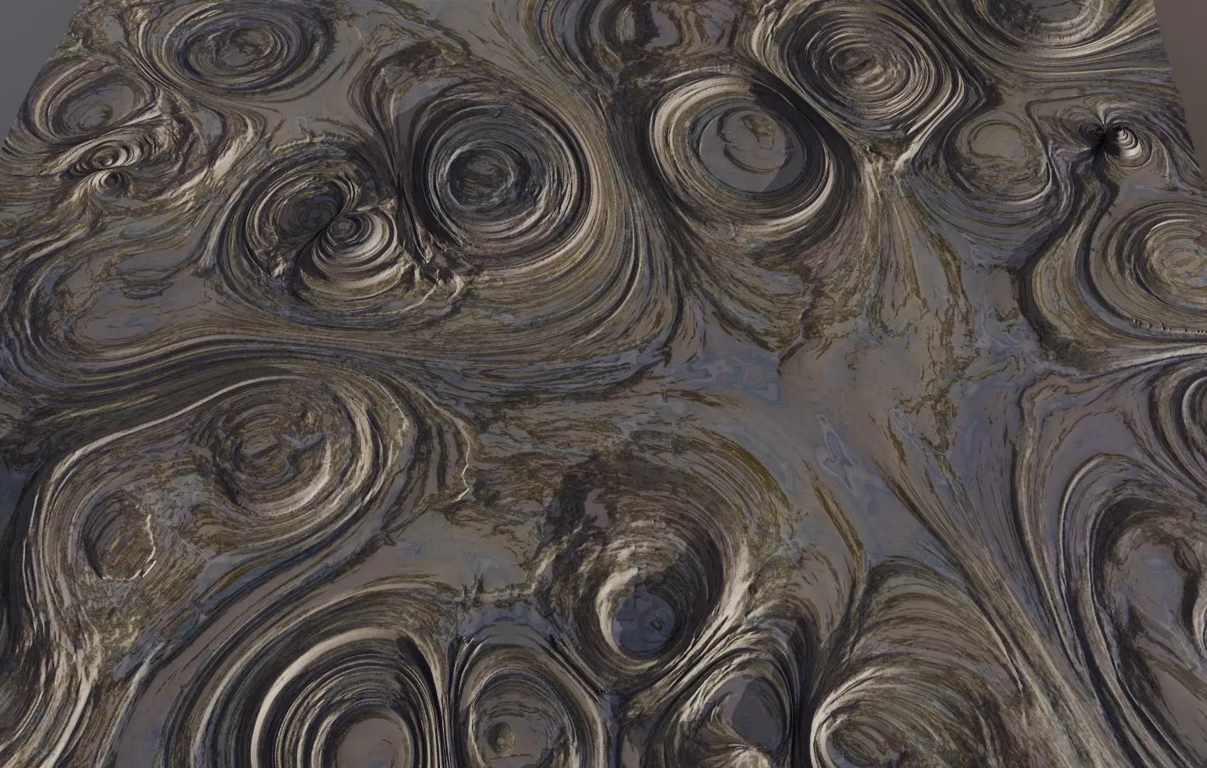 Marsh Space Land Low-poly 3D model_0