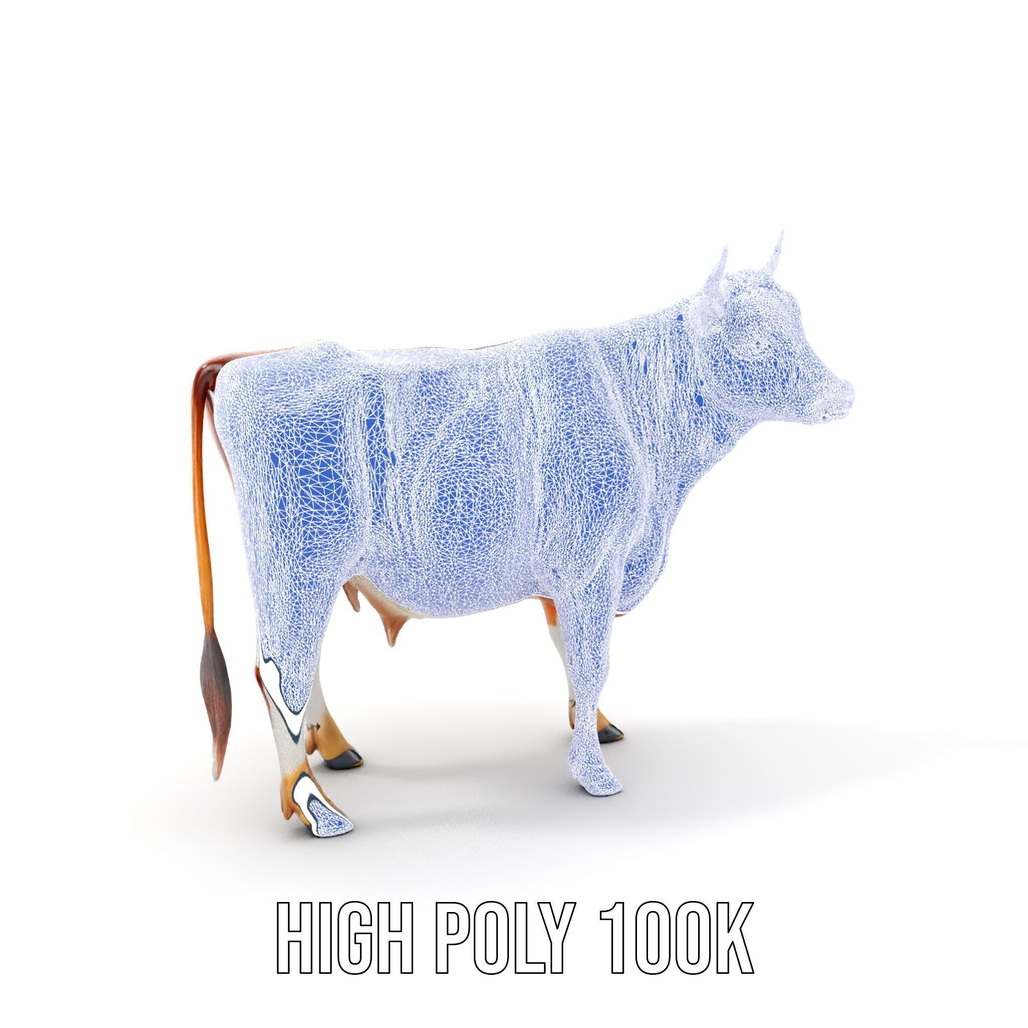 Holstein Cow D Model Pack Low-poly 3D model_5