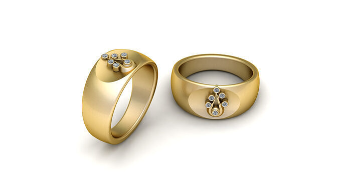 Ring Gold Diamond 3D print model