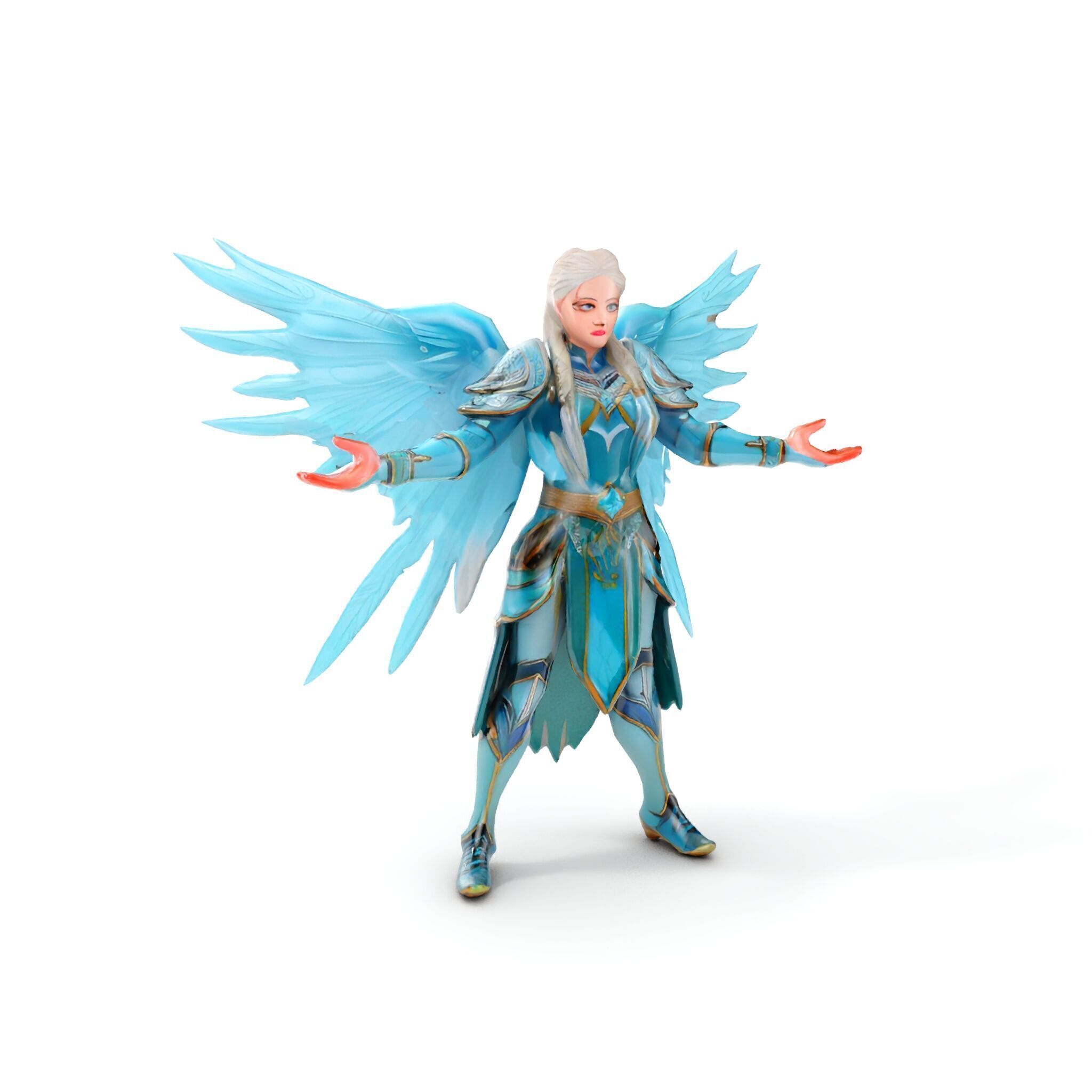 Guardian Angel Character Model  Rigged and Animated Low-poly 3D model_13