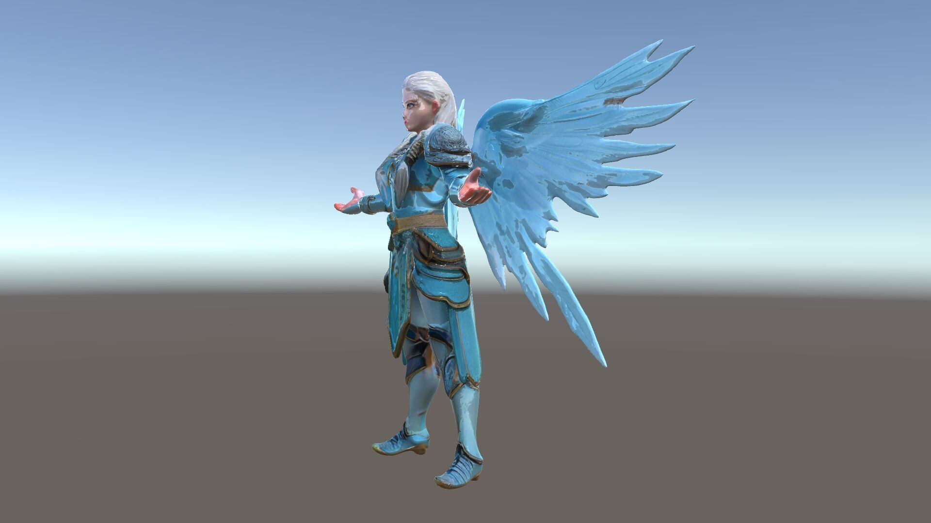 Guardian Angel Character Model  Rigged and Animated Low-poly 3D model_6