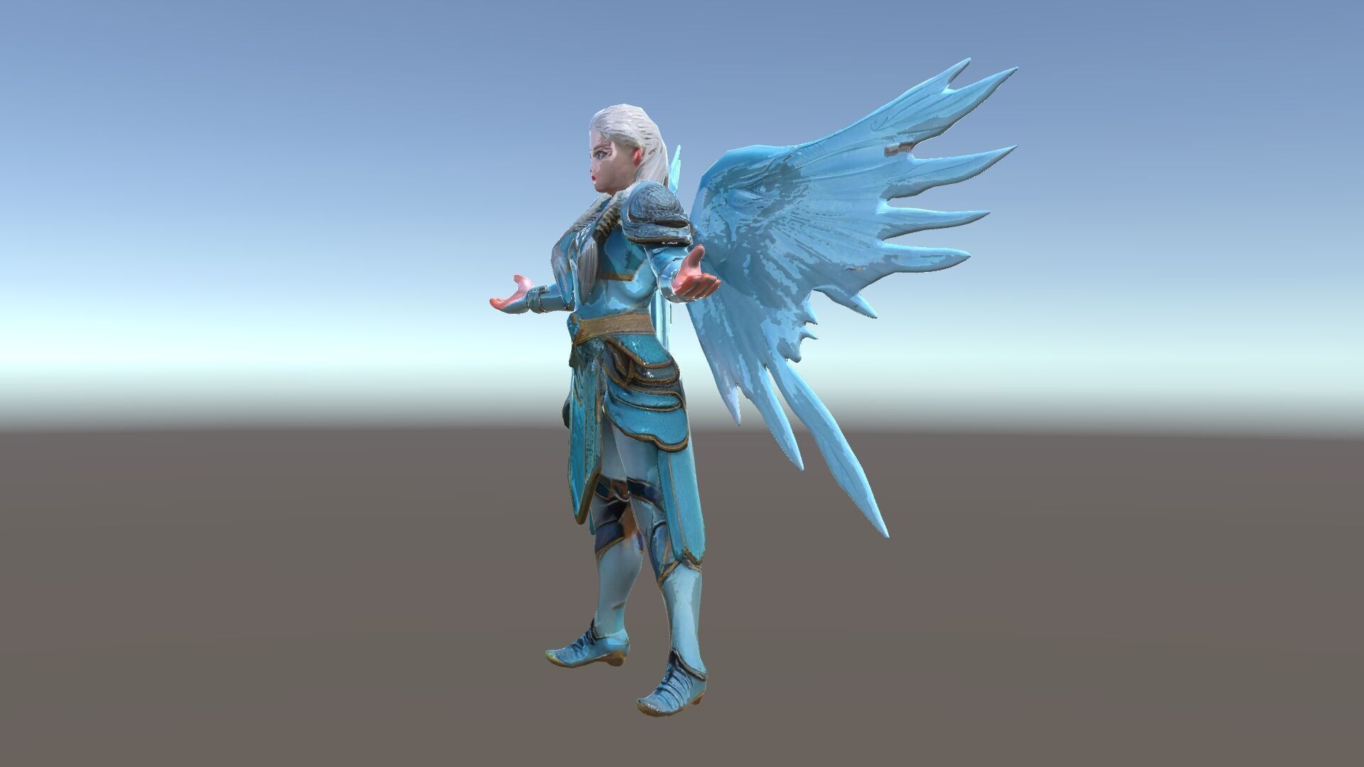 Guardian Angel Character Model  Rigged and Animated Low-poly 3D model_39