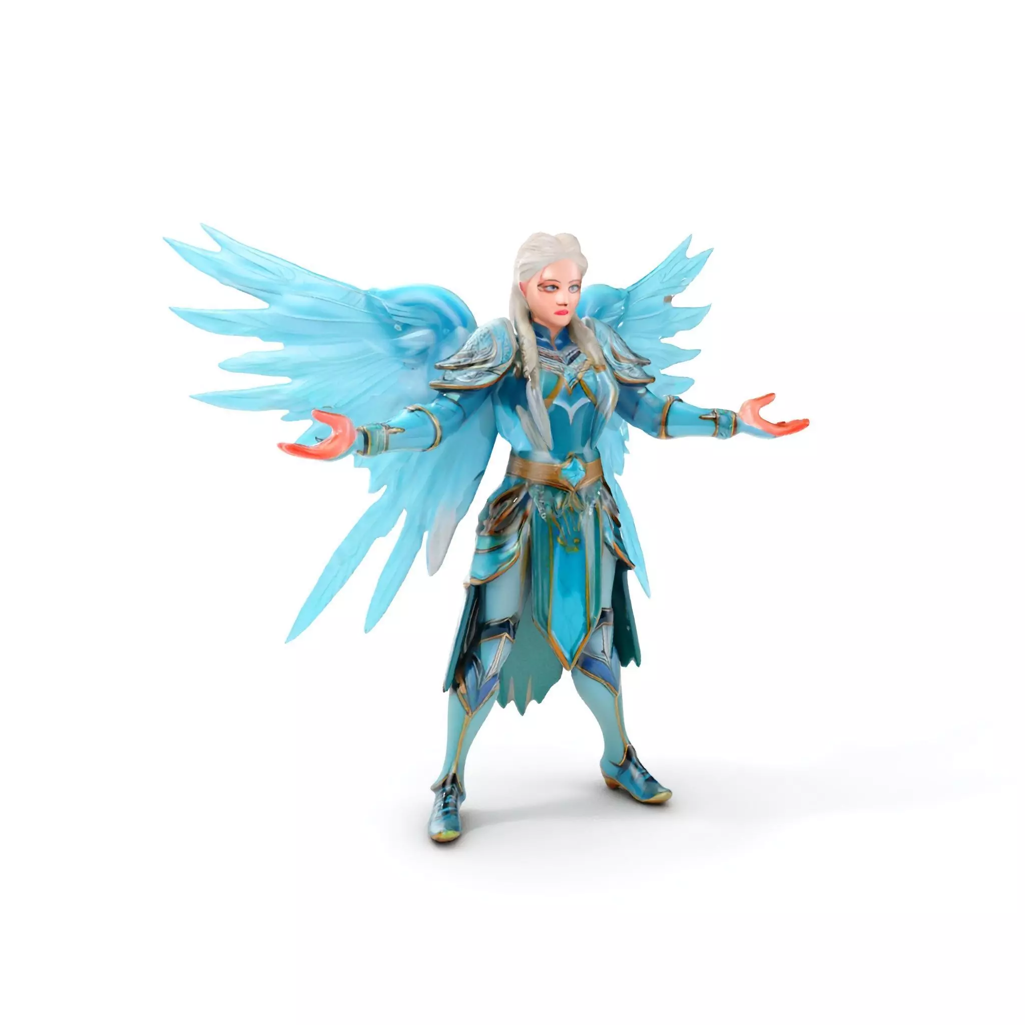 Guardian Angel Character Model  Rigged and Animated Low-poly 3D model_0
