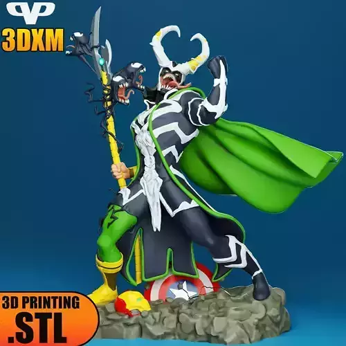 Venomized Loki STL for 3D Printing 3DXM ChibiSTL