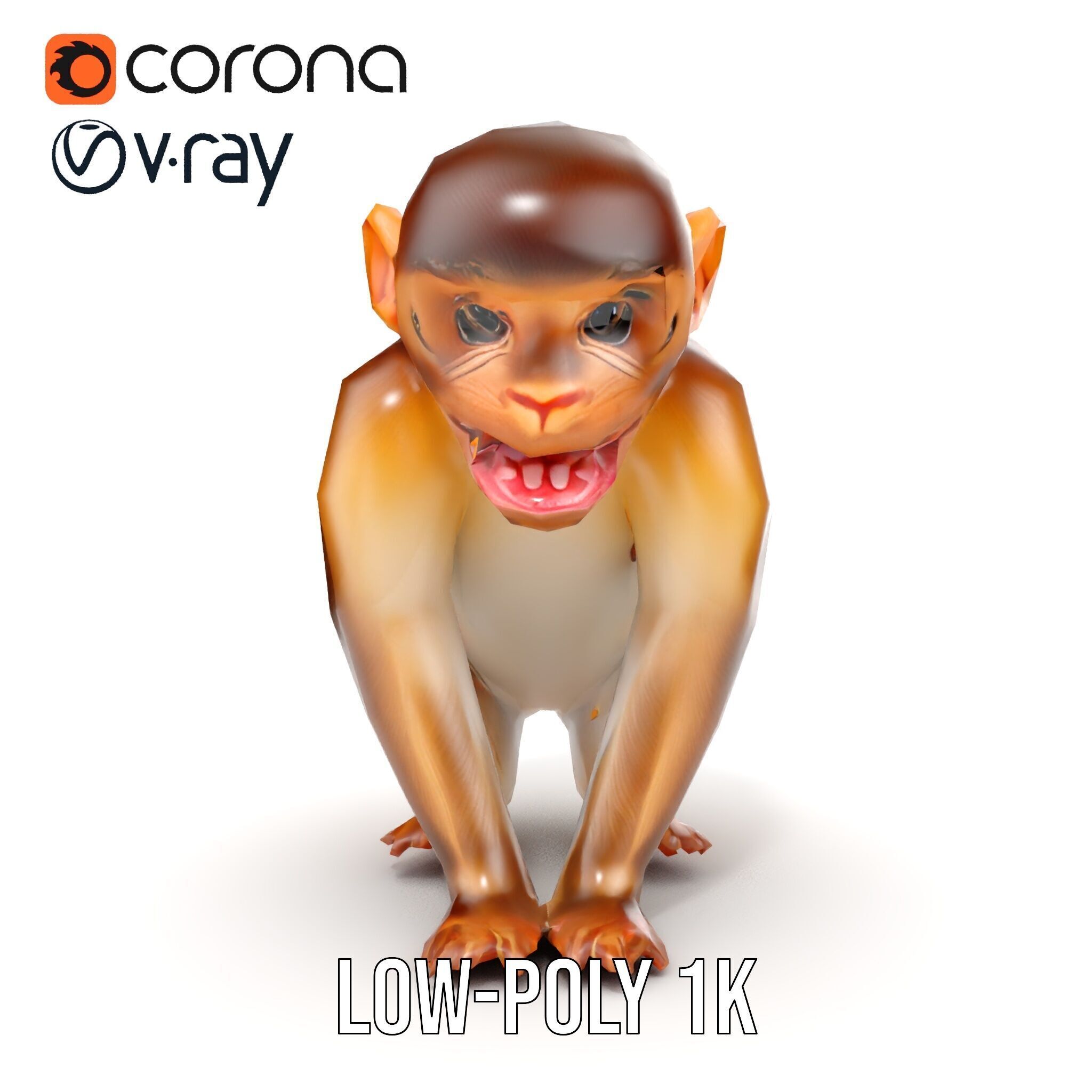 Baby Monkey D Model Pack  Realistic and Detailed Low-poly 3D model_18