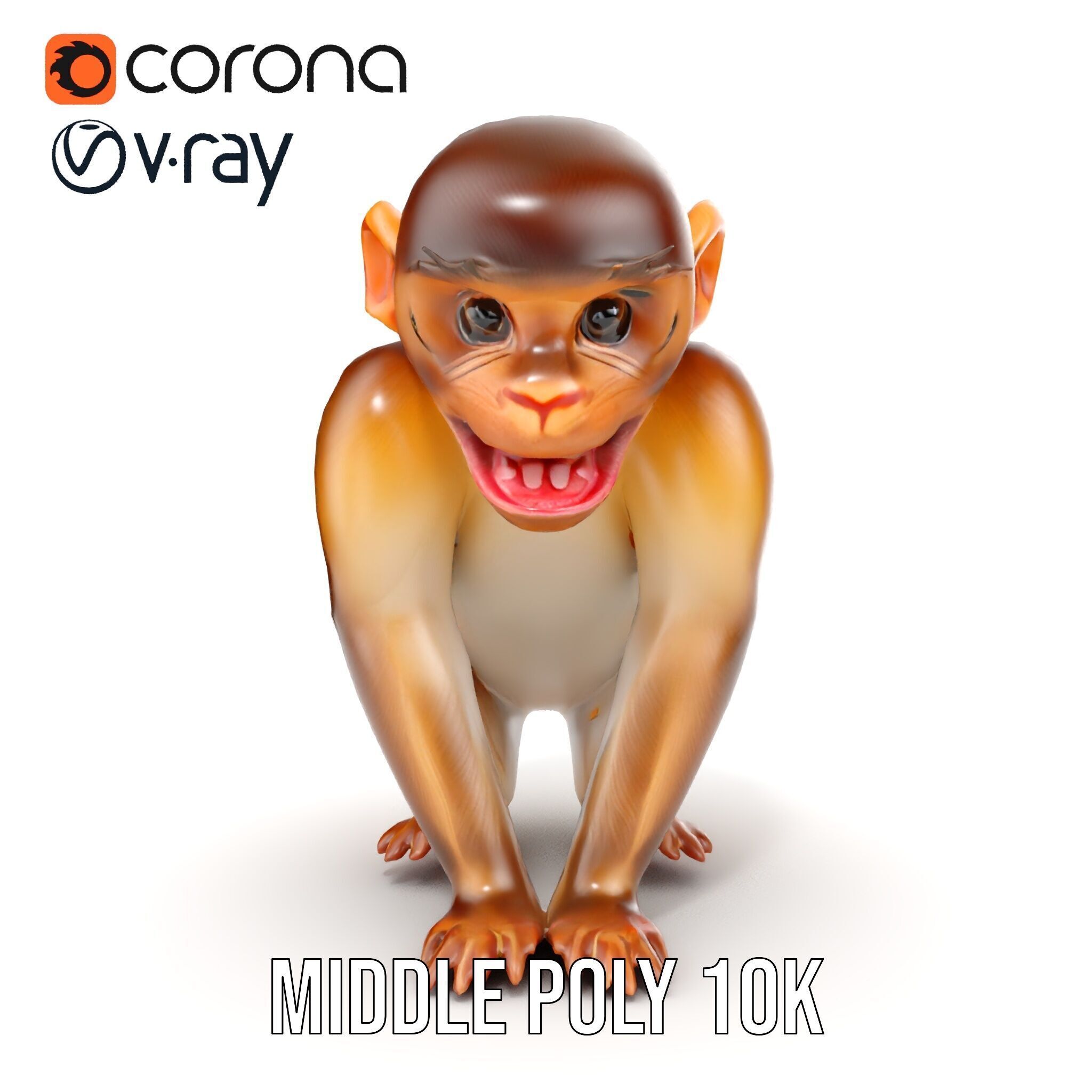Baby Monkey D Model Pack  Realistic and Detailed Low-poly 3D model_15