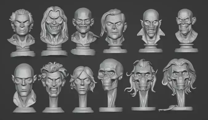 12-in-1 Eldritch Horror Bust Collection 
