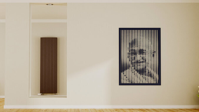 Halftone wall sticker Gandhi 3D print model