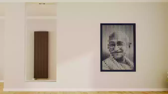 Halftone wall sticker Gandhi