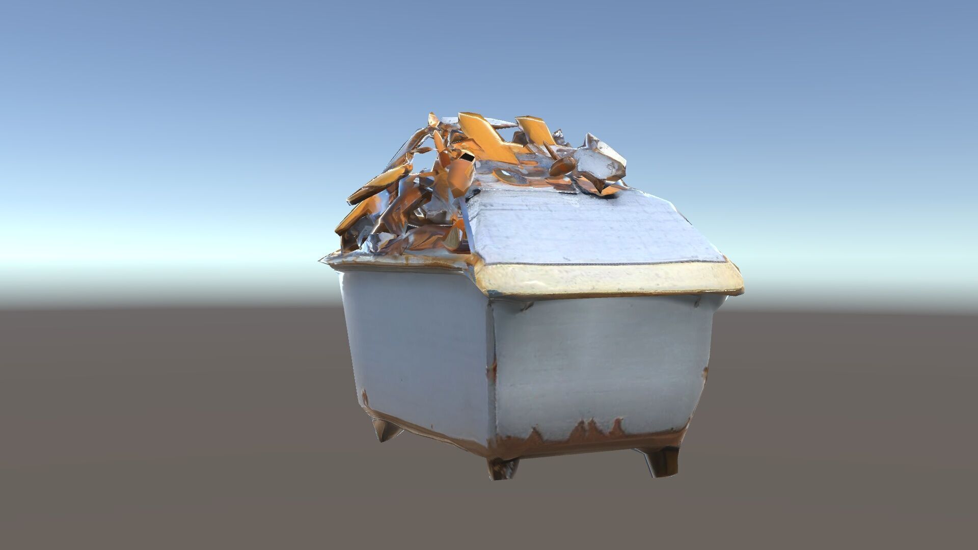 Industrial Waste Dumpster with Scrap Wood Model Pack Low-poly 3D model_34