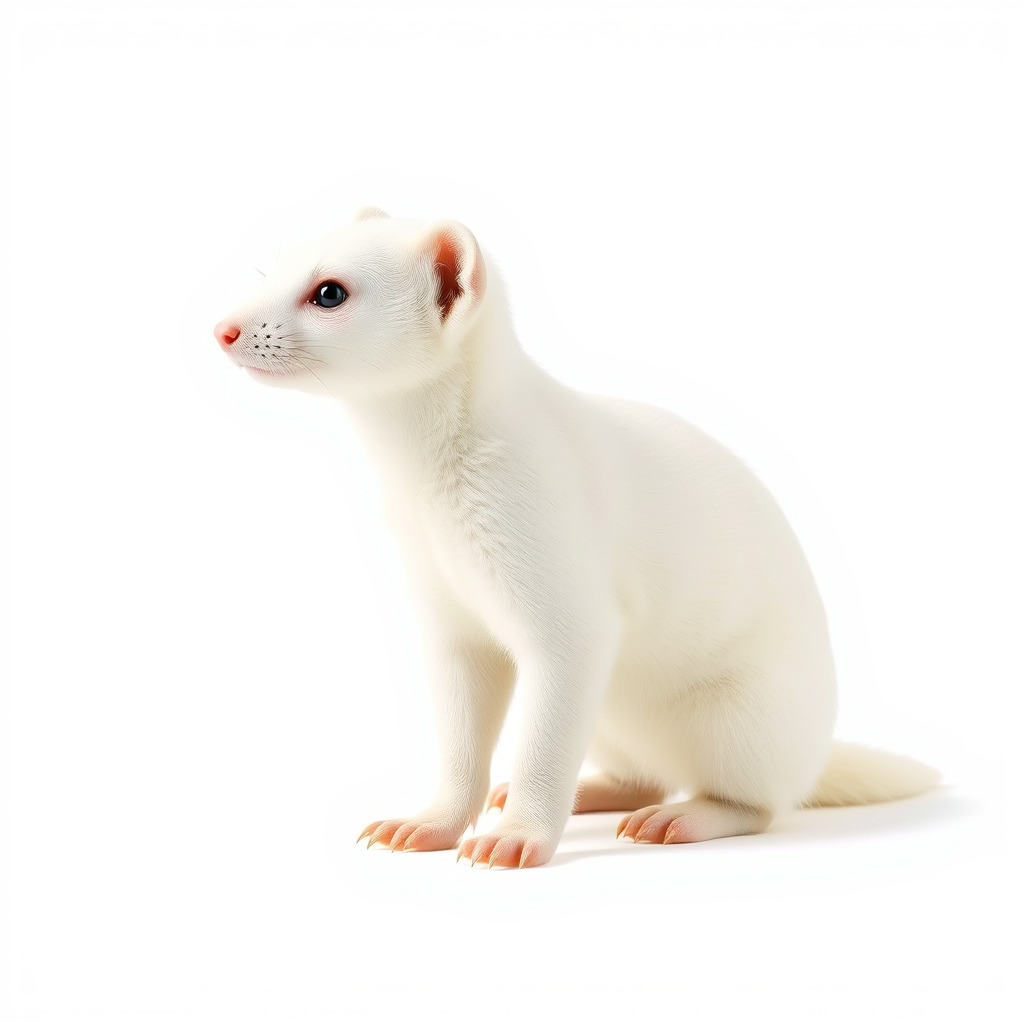 White Ferret D Model Pack Low-poly 3D model_3