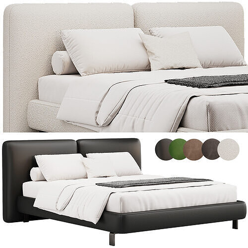 Tatlin-Cover 160 Bed By Minotti Free 3D model