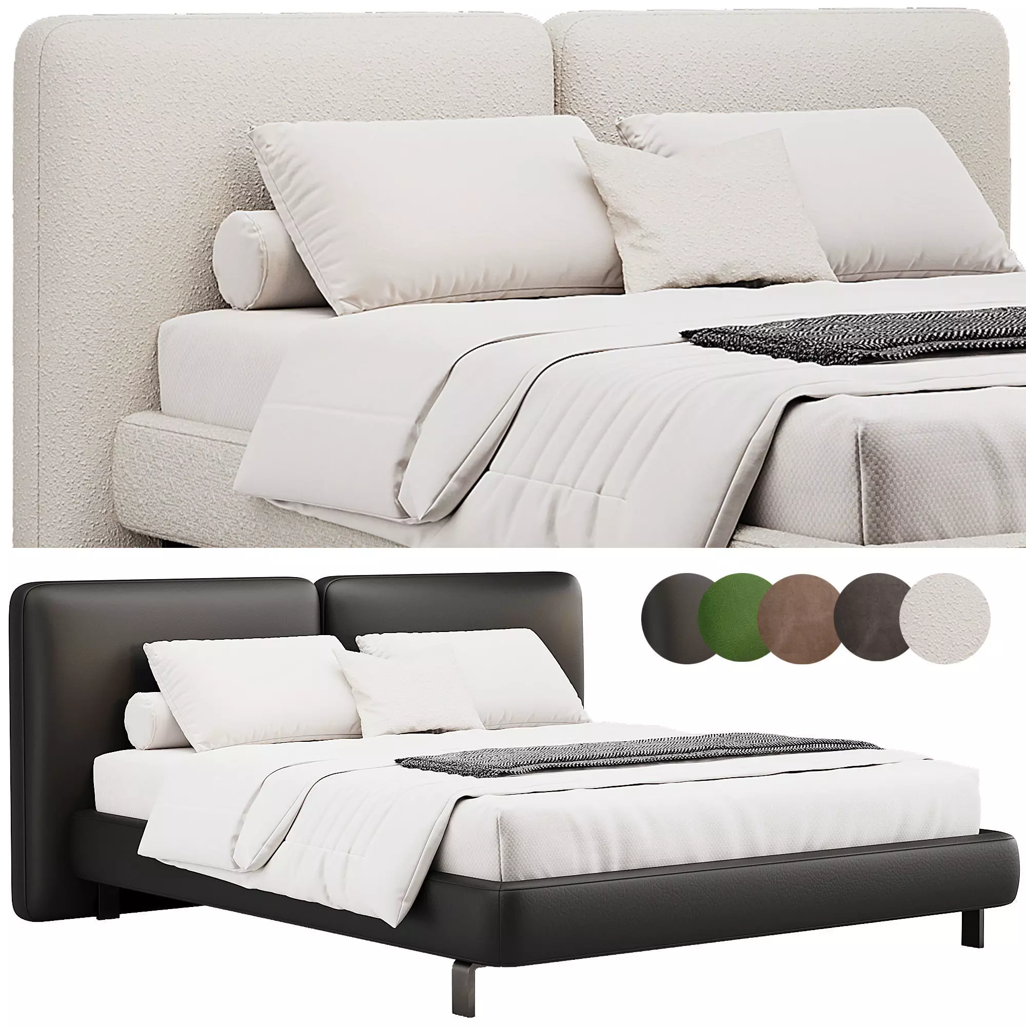 Tatlin-Cover 160 Bed By Minotti 3D model