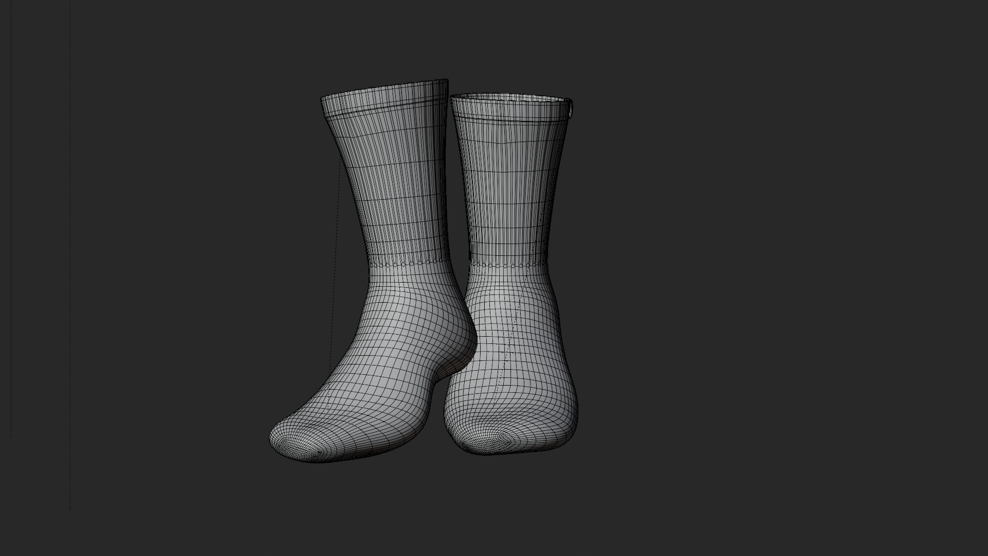 Stylized Socks Low Poly Game Ready Clothing Accessory Low-poly 3D model_4