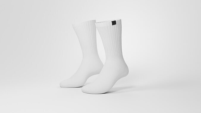 Stylized Socks Low Poly Game Ready Clothing Accessory Low-poly 3D model