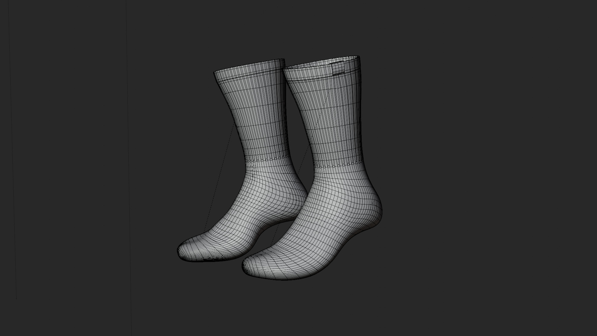 Stylized Socks Low Poly Game Ready Clothing Accessory Low-poly 3D model_5