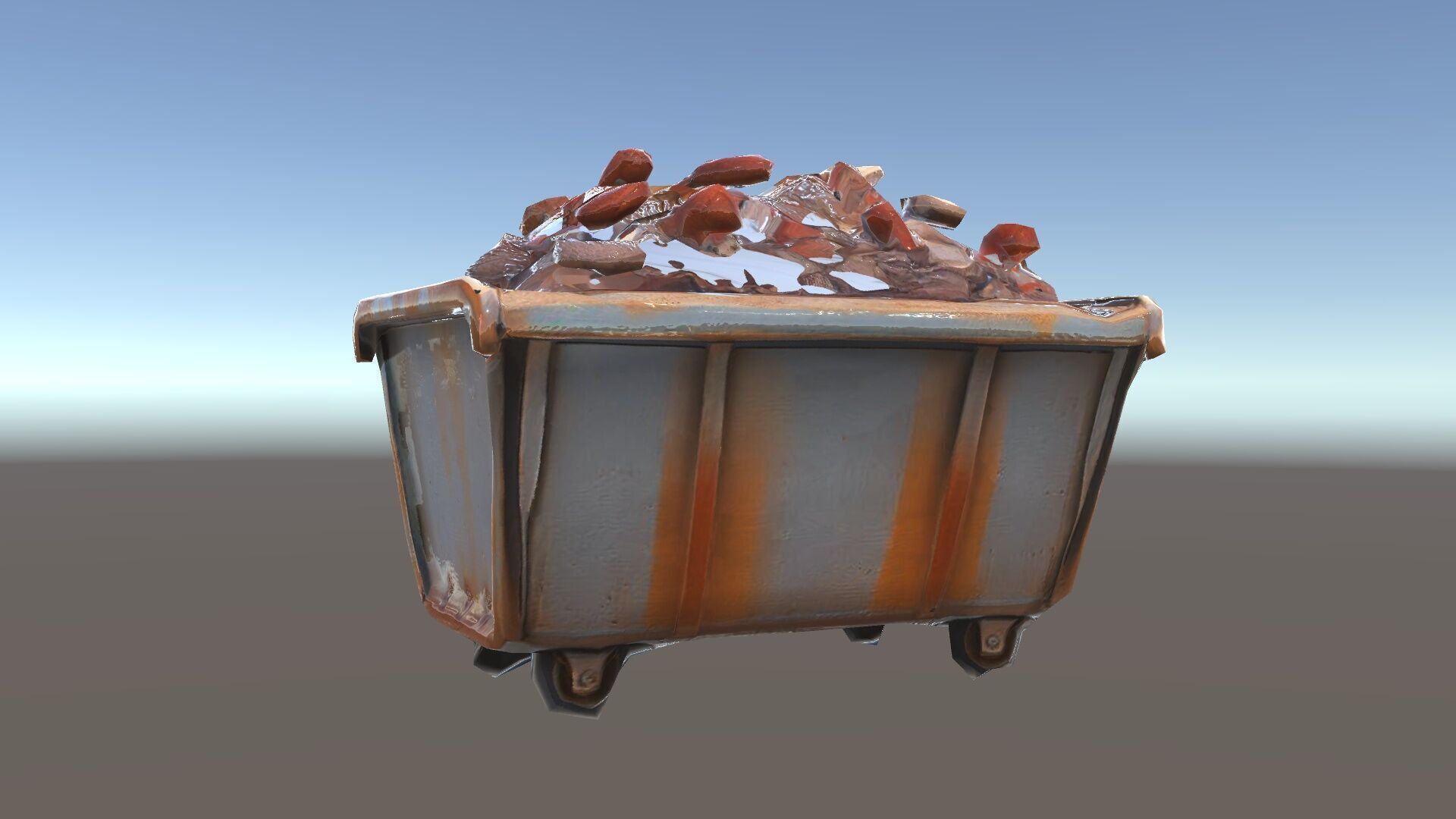 Rustic Industrial Metal Container Model Pack Low-poly 3D model_35