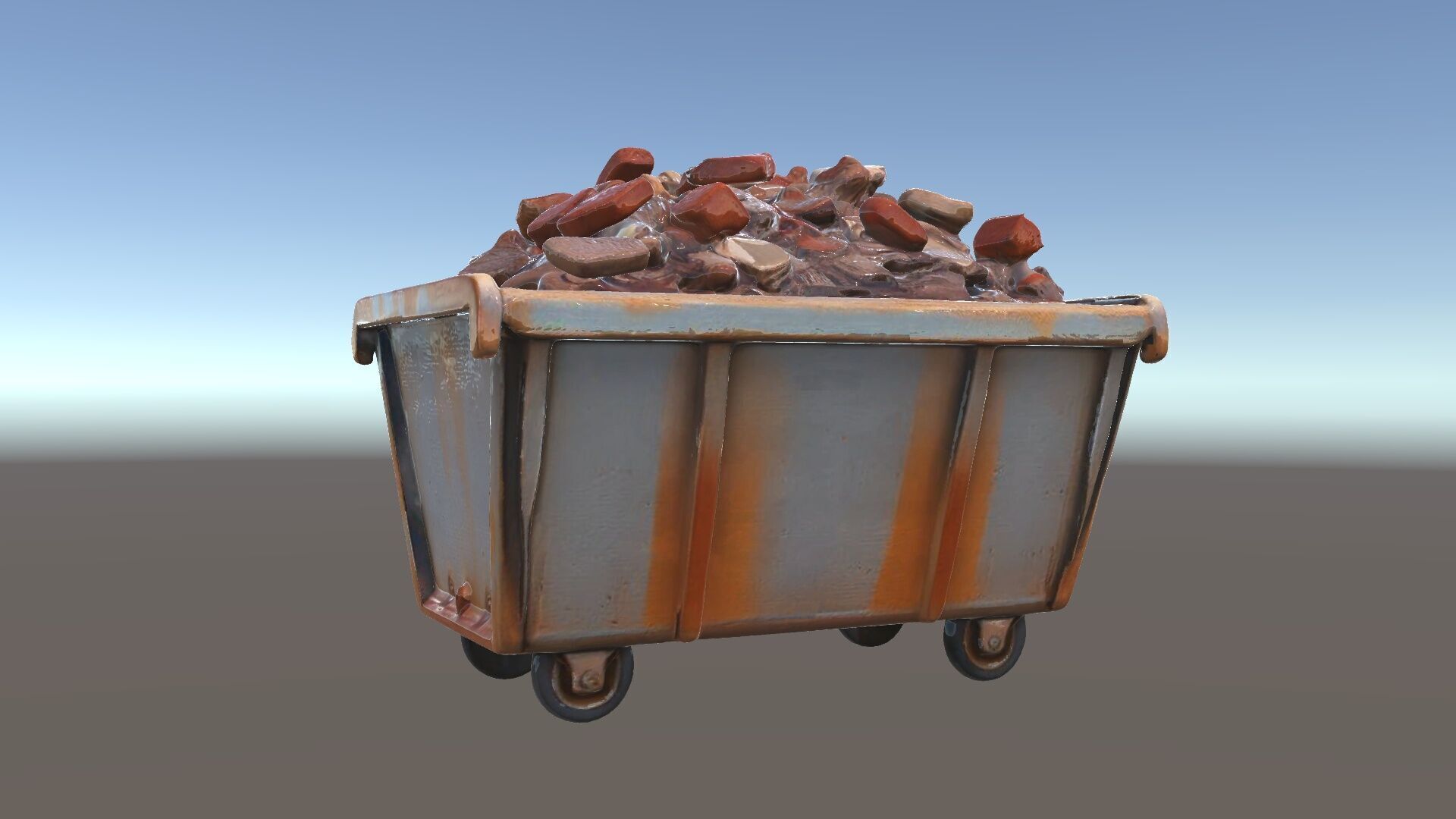Rustic Industrial Metal Container Model Pack Low-poly 3D model_6