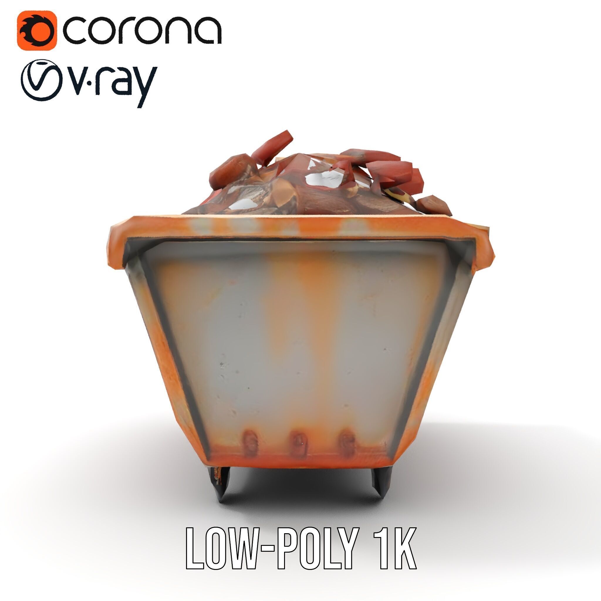 Rustic Industrial Metal Container Model Pack Low-poly 3D model_22