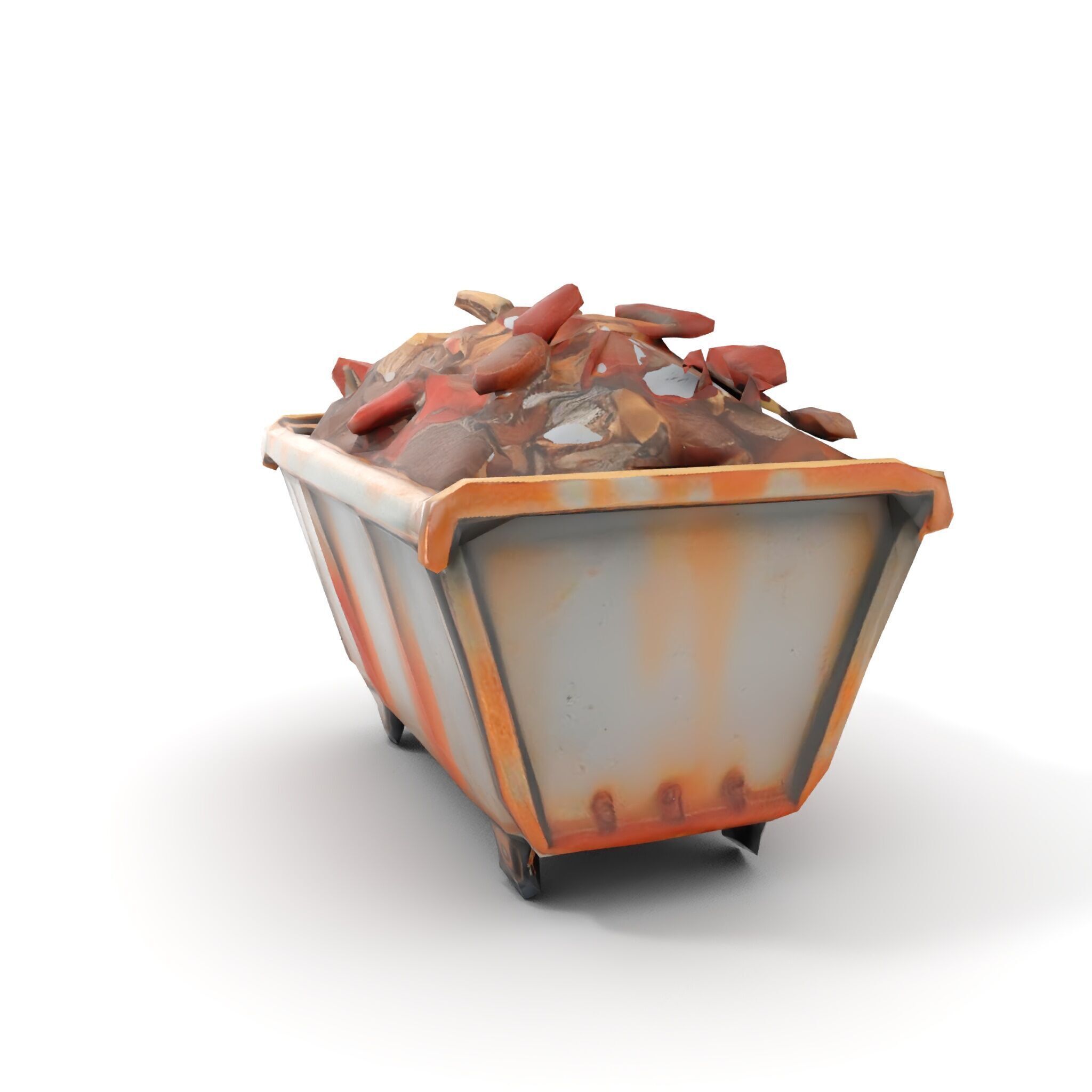 Rustic Industrial Metal Container Model Pack Low-poly 3D model_8