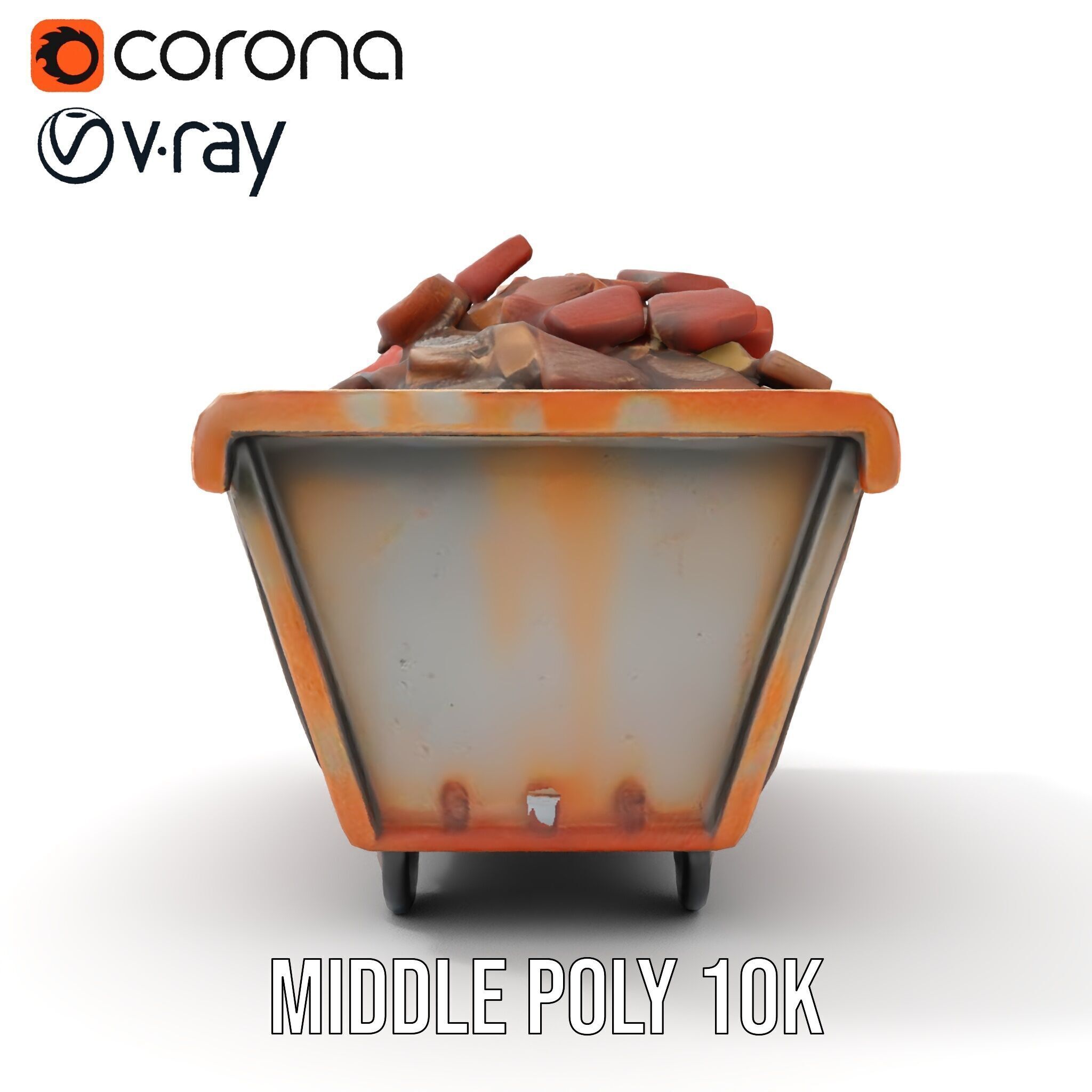 Rustic Industrial Metal Container Model Pack Low-poly 3D model_18