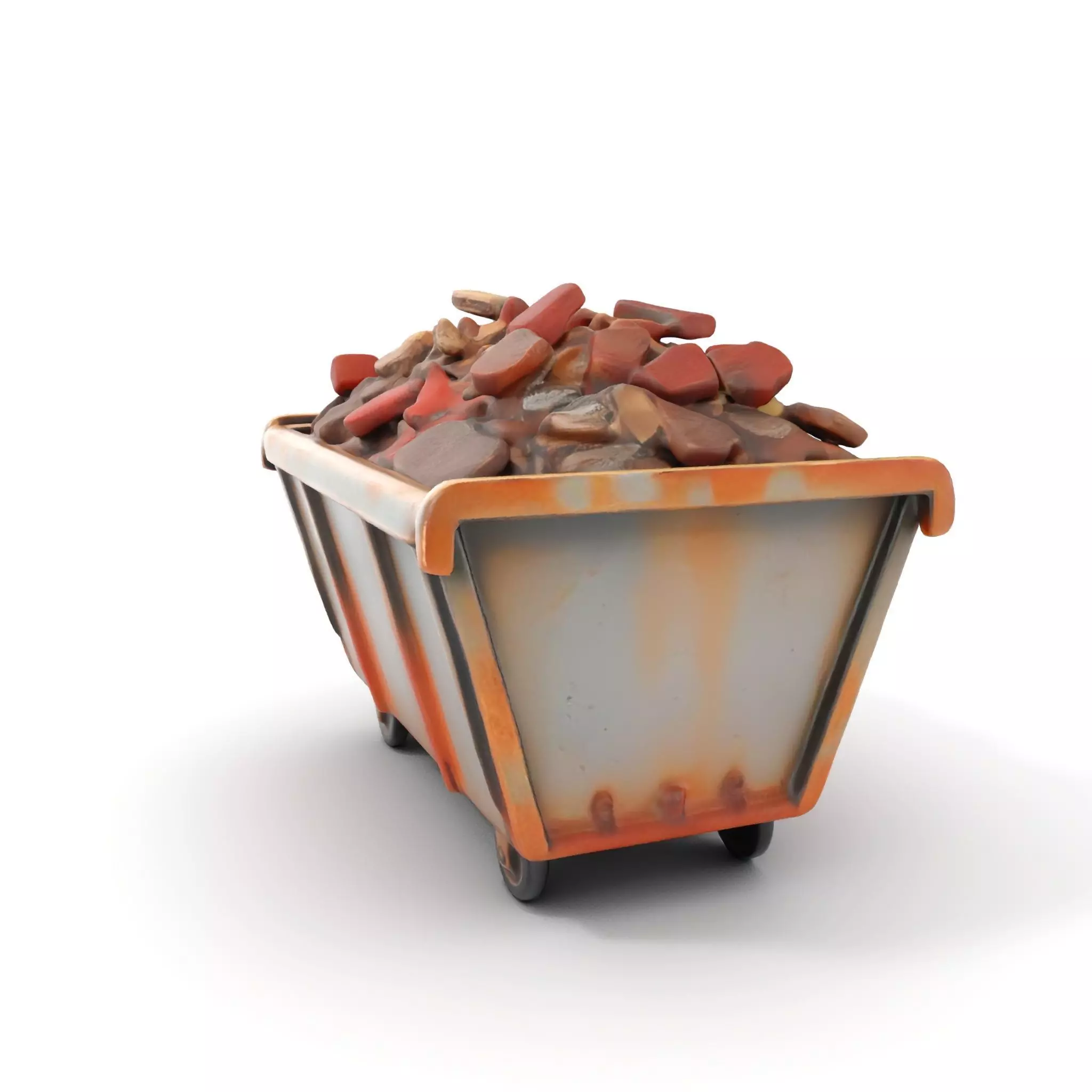 Rustic Industrial Metal Container Model Pack Low-poly 3D model_0