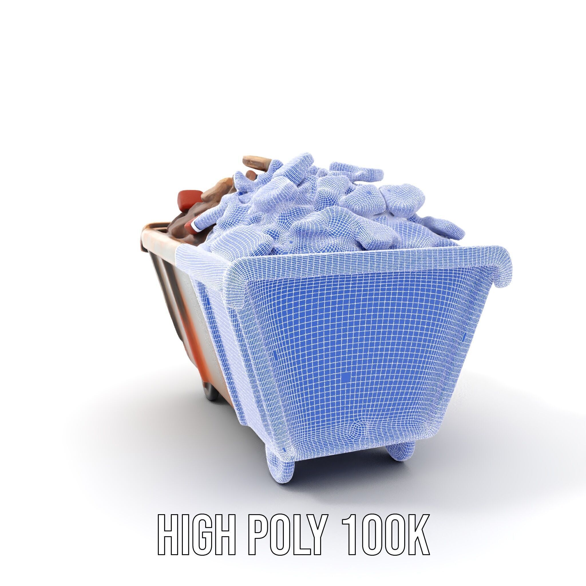 Rustic Industrial Metal Container Model Pack Low-poly 3D model_5