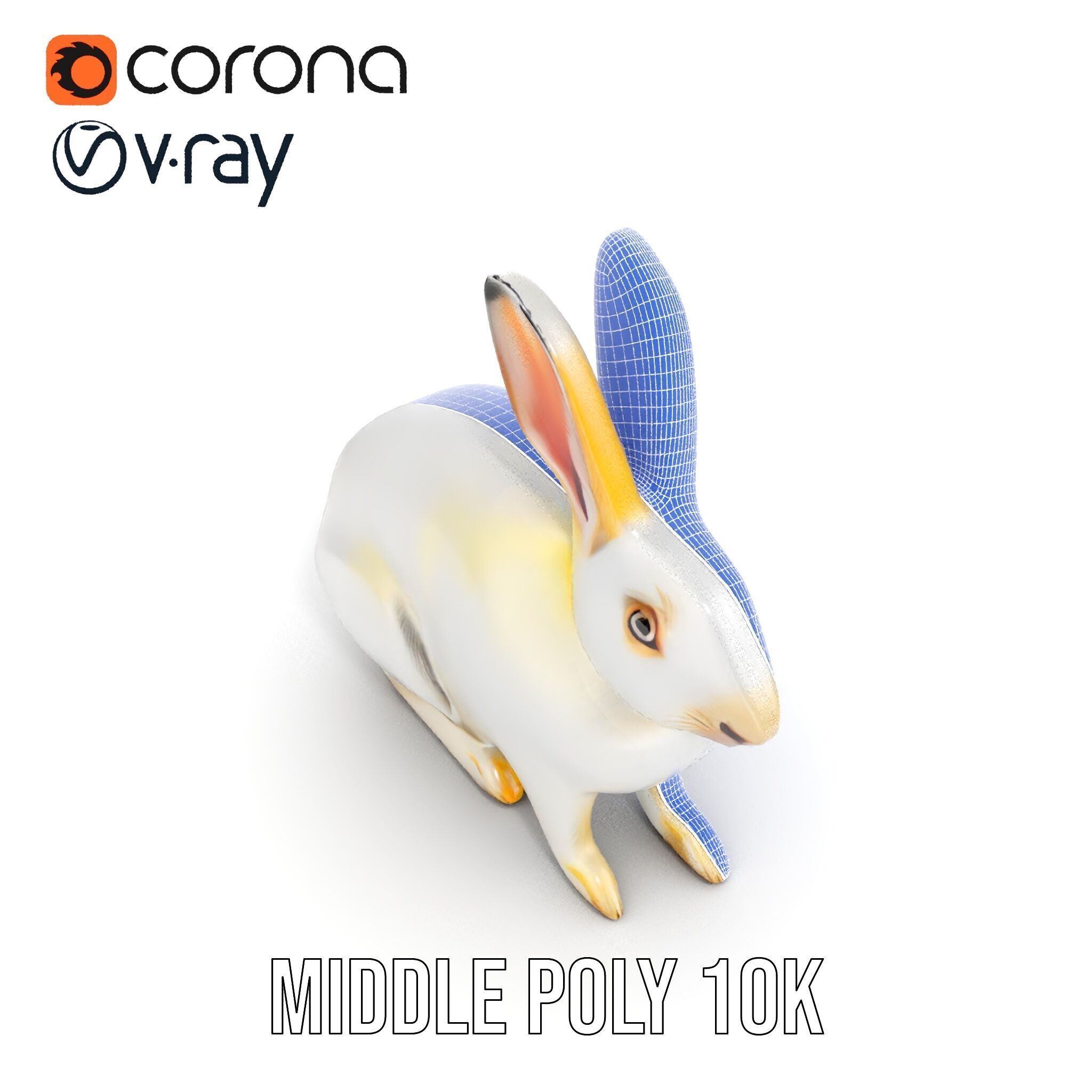 Realistic Rabbit Model Pack for D Rendering and Games Low-poly 3D model_25