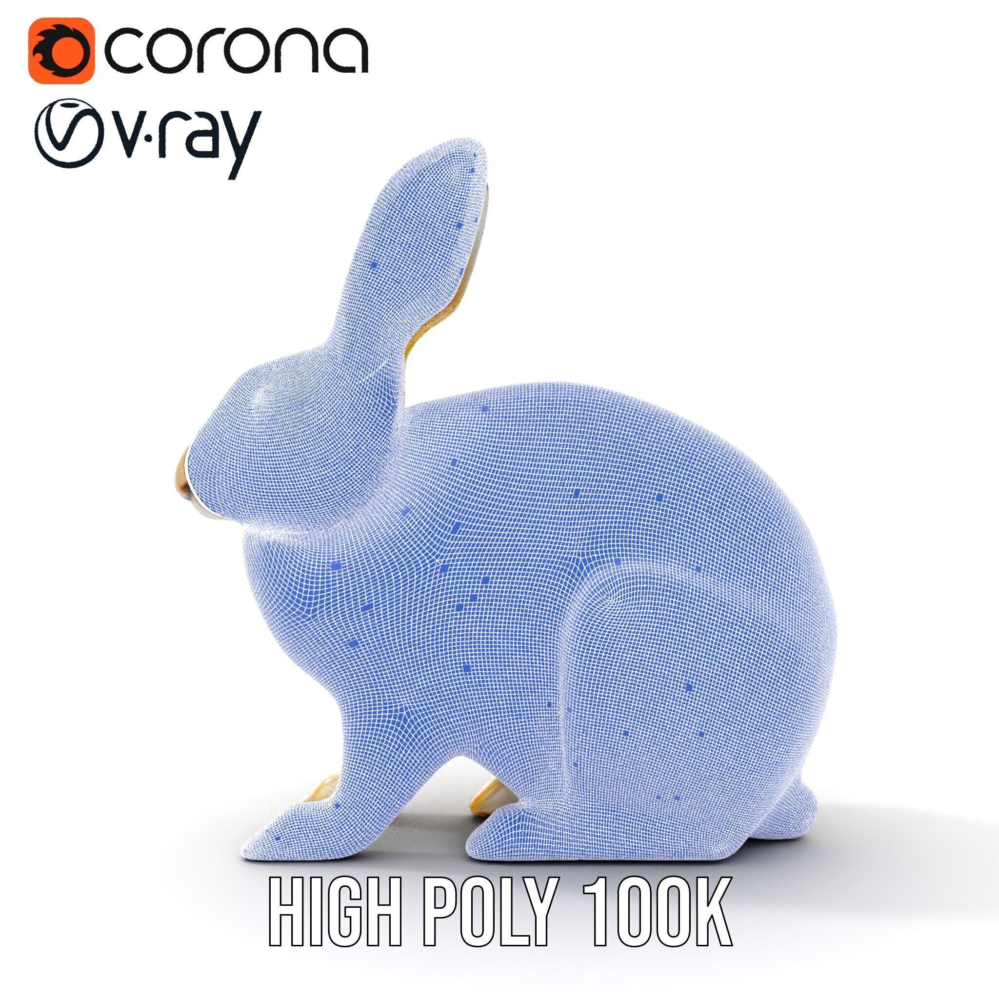 Realistic Rabbit Model Pack for D Rendering and Games Low-poly 3D model_38