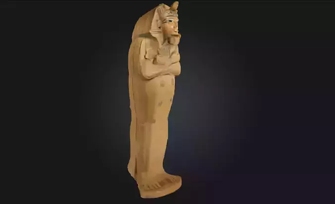 Ancient Egyptian Sarcophagus Ornate Burial Coffin Model 3D model
