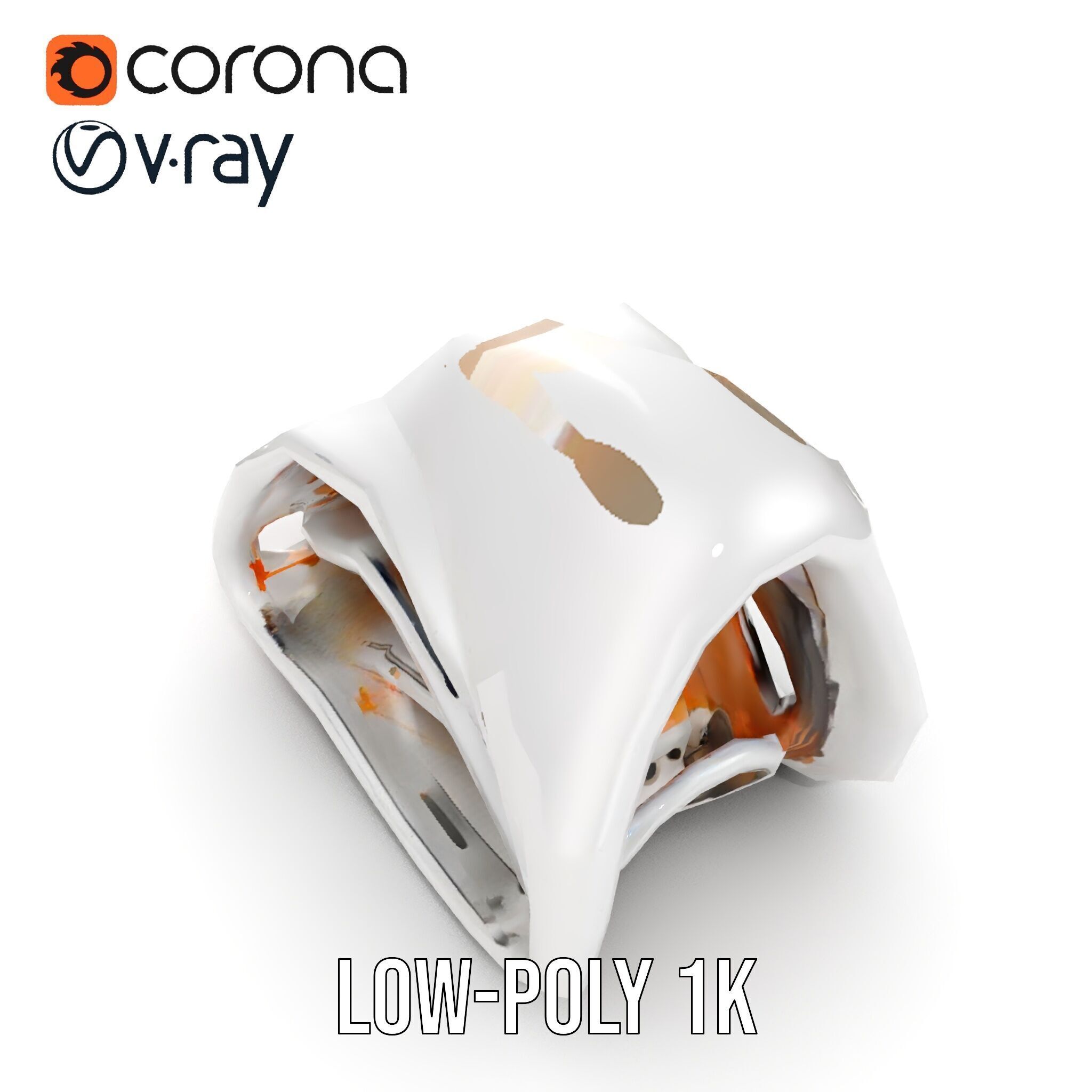 Futuristic Architectural Structure model pack Low-poly 3D model_13