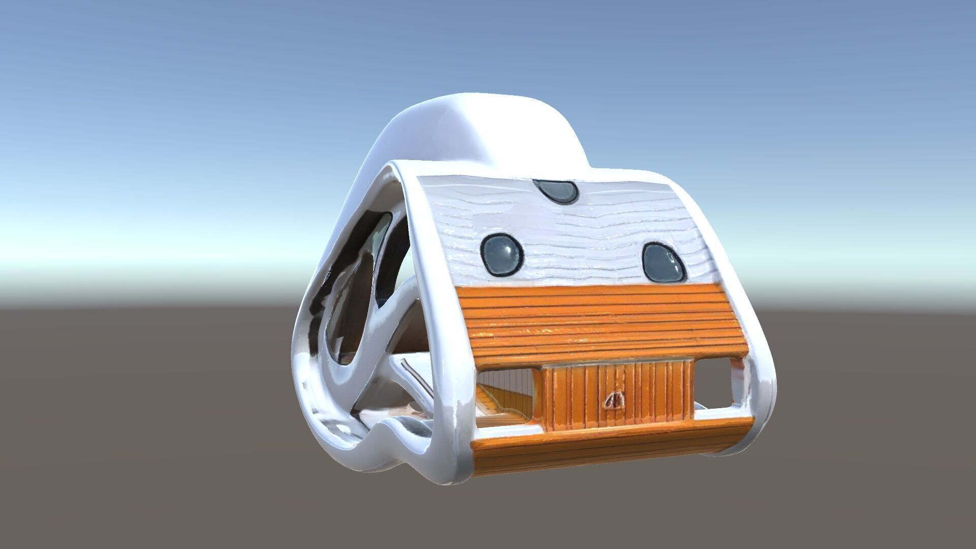 Futuristic Architectural Structure model pack Low-poly 3D model_5