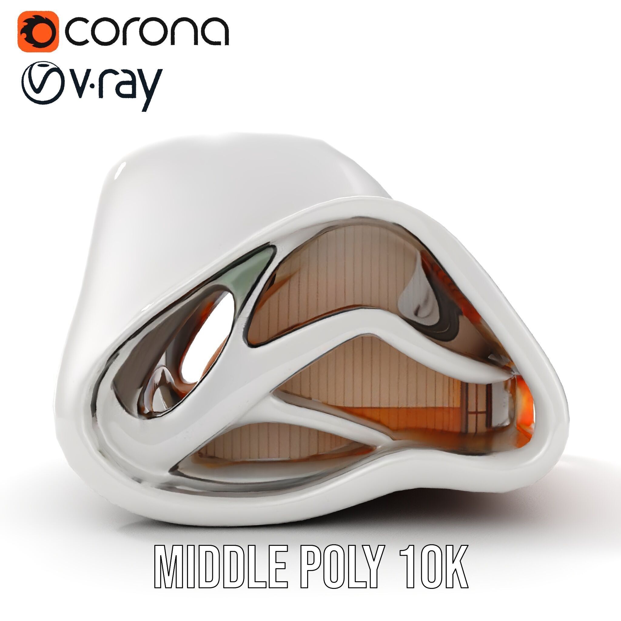 Futuristic Architectural Structure model pack Low-poly 3D model_9