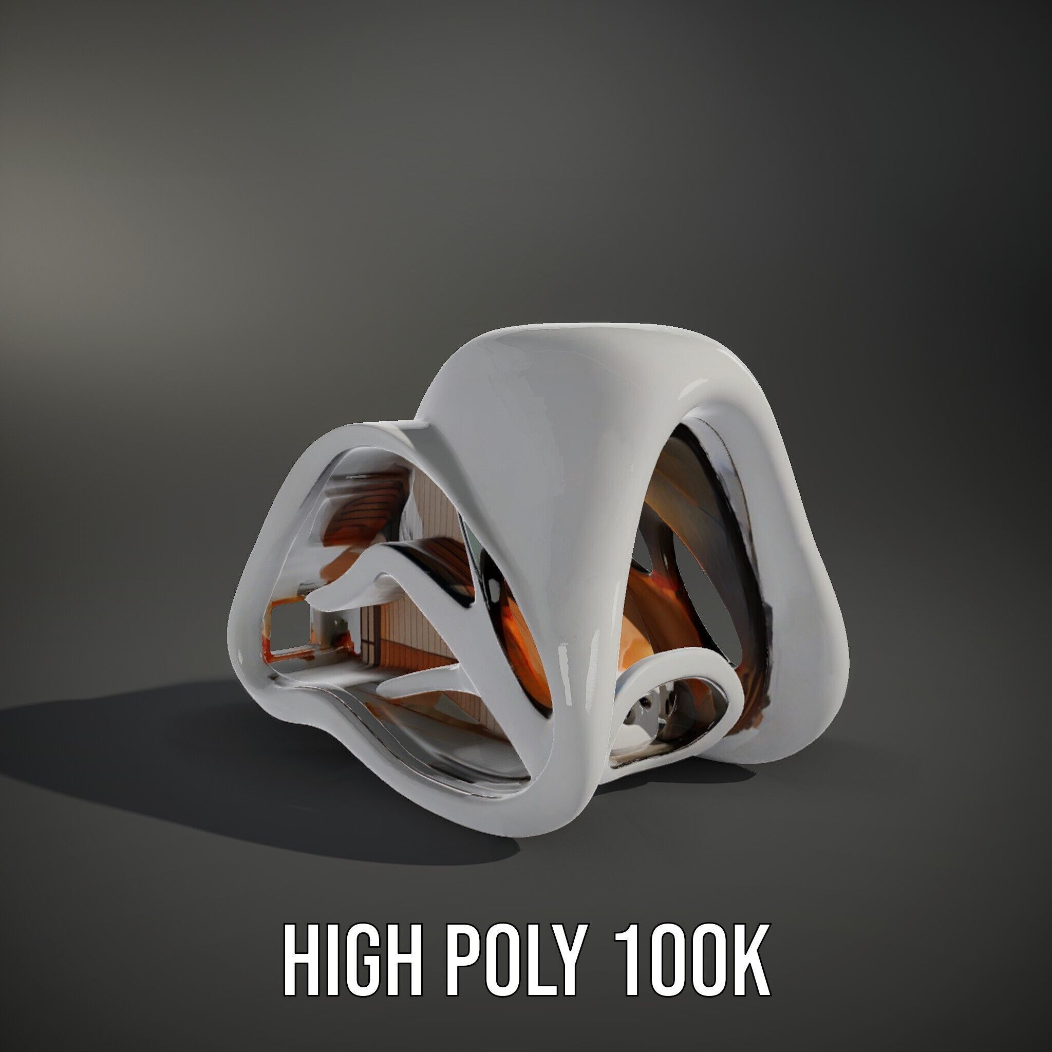 Futuristic Architectural Structure model pack Low-poly 3D model_14