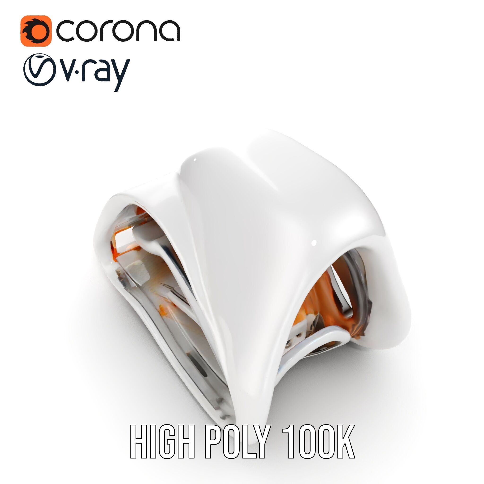 Futuristic Architectural Structure model pack Low-poly 3D model_27