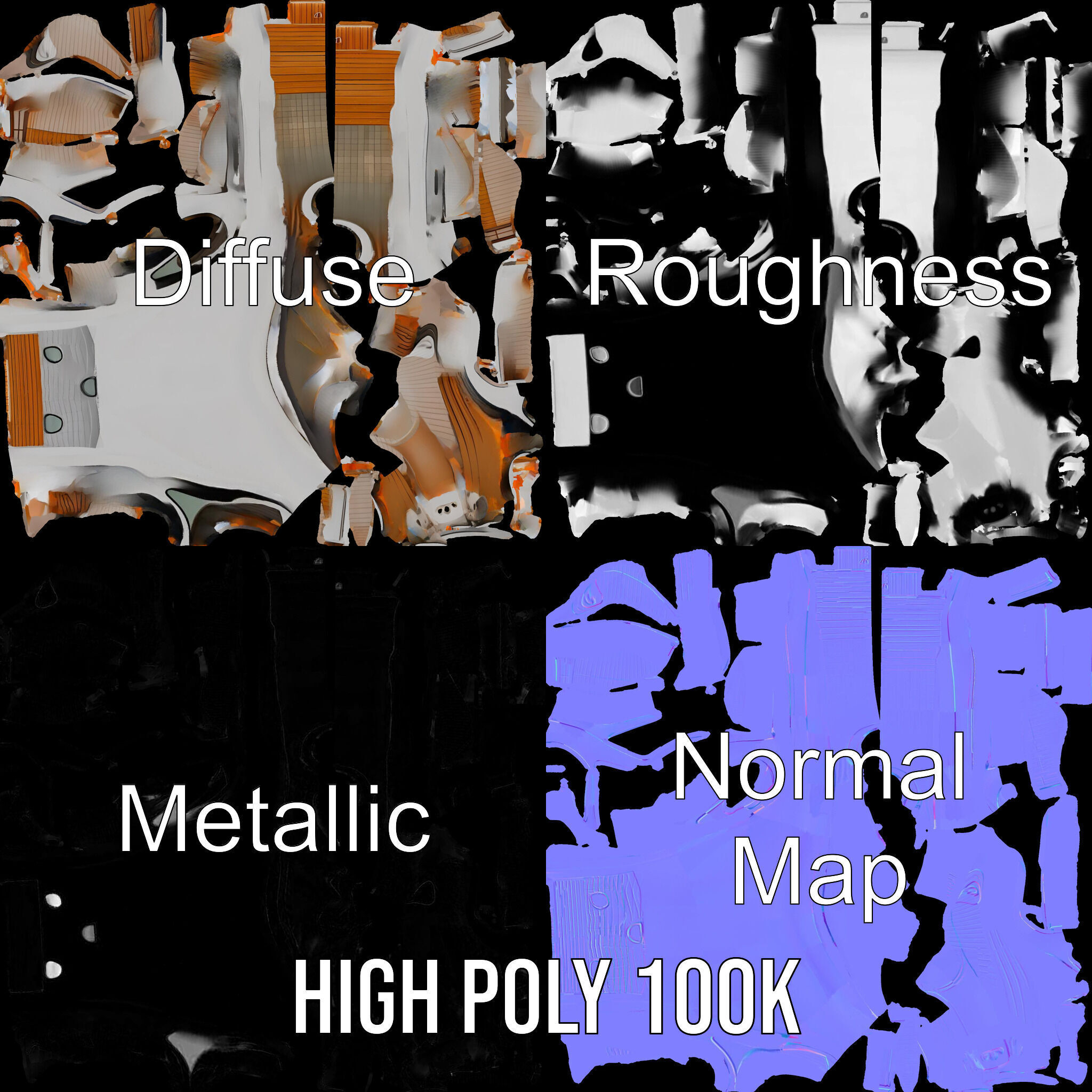 Futuristic Architectural Structure model pack Low-poly 3D model_3